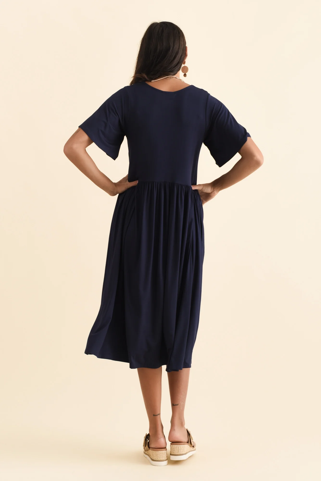 Dalton Navy Crescent Dress - Image 4