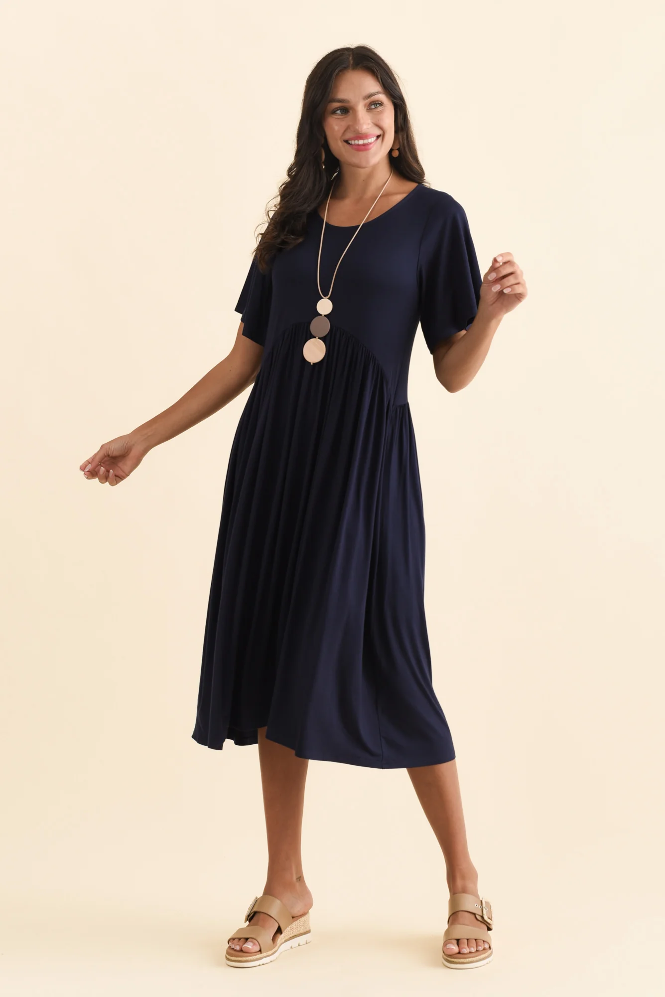 Dalton Navy Crescent Dress - Image 6