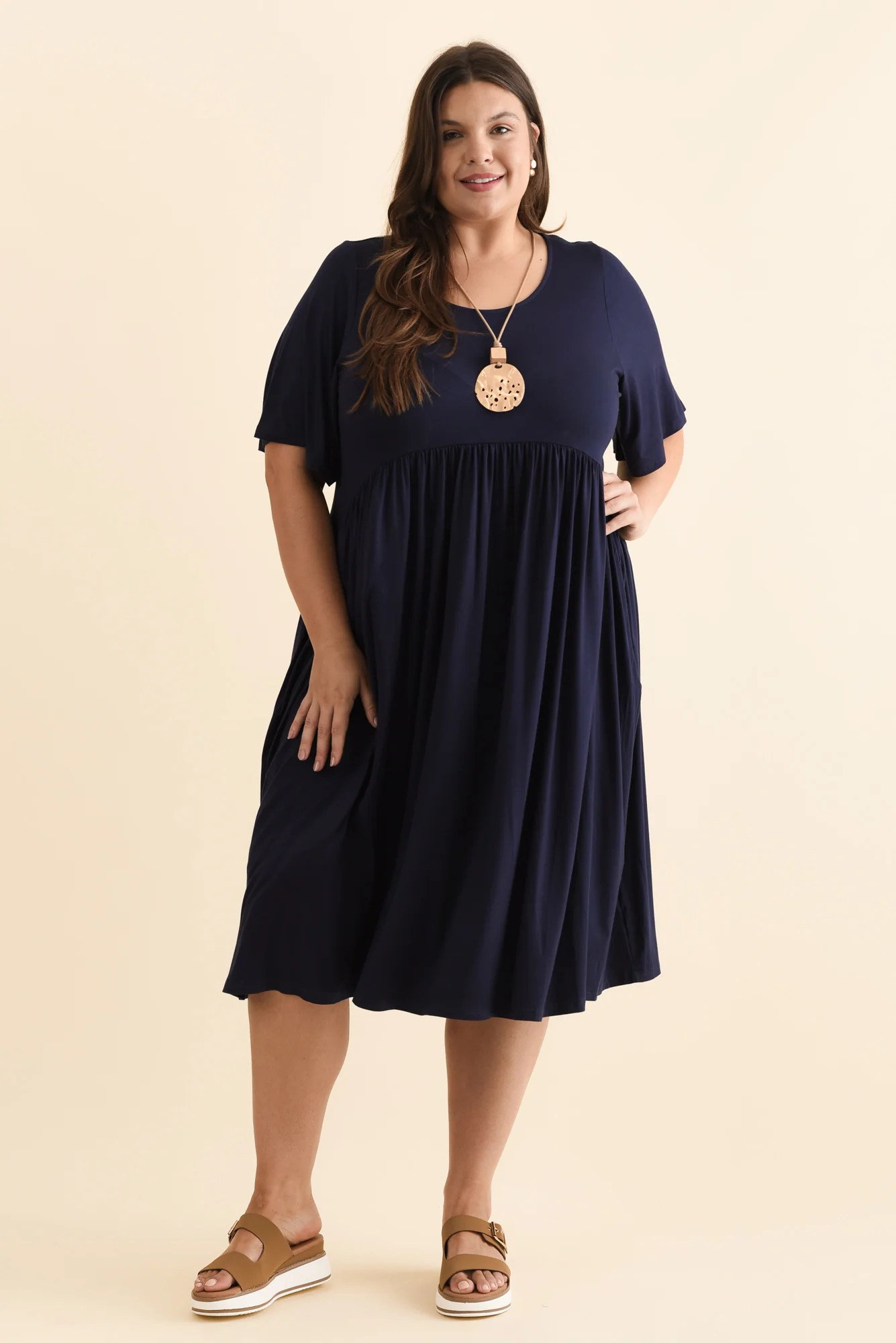 Dalton Navy Crescent Dress - Image 7