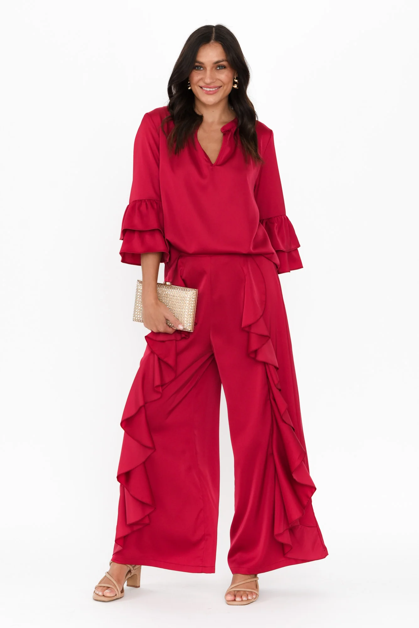 Dancer Red Ruffle Pants - Image 4