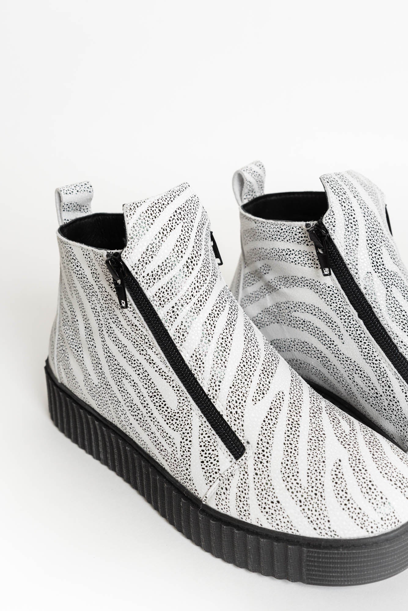 Davith White Zebra Ankle Boot - Image 3