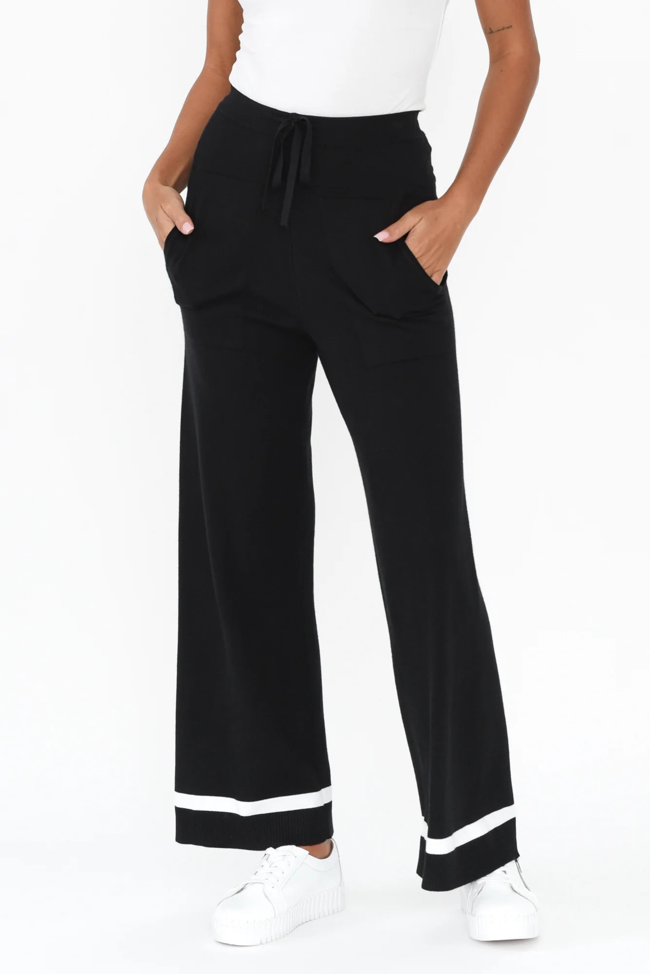 Delphine Black Knit Pants - Image 3