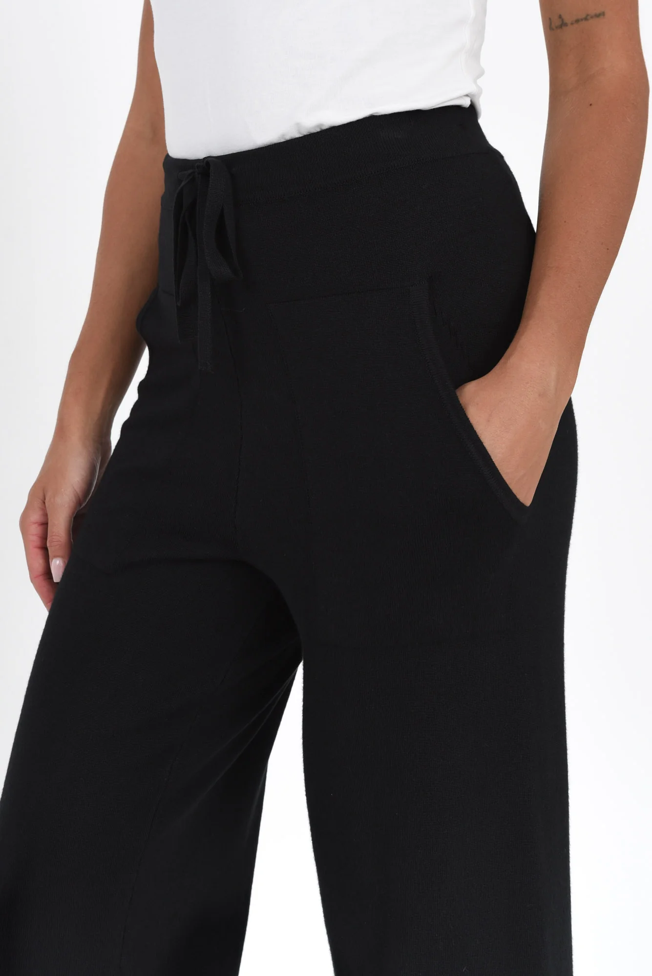 Delphine Black Knit Pants - Image 6