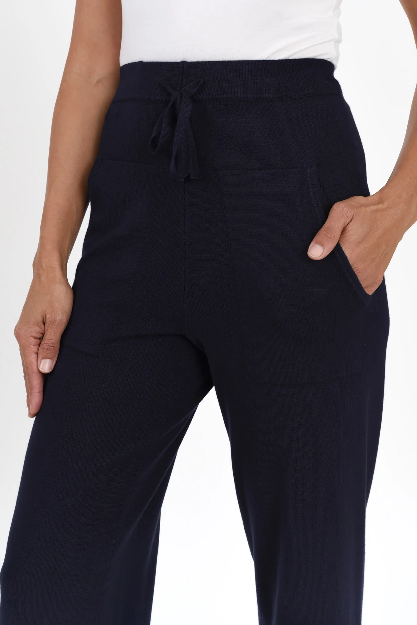 Delphine Navy Knit Pants - Image 10