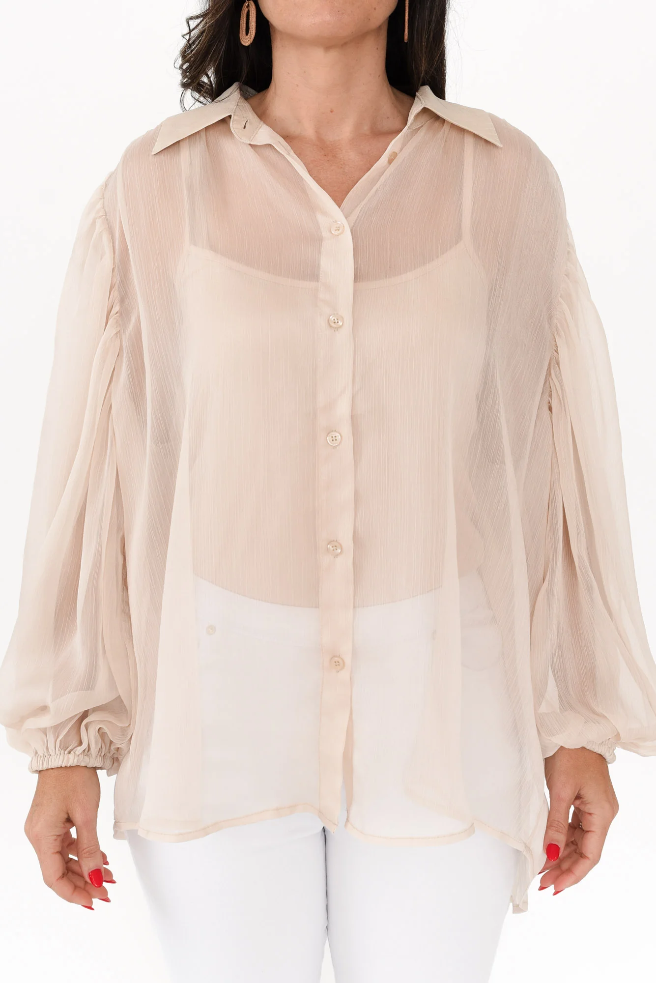 Eden Cream Collared Shirt - Image 6