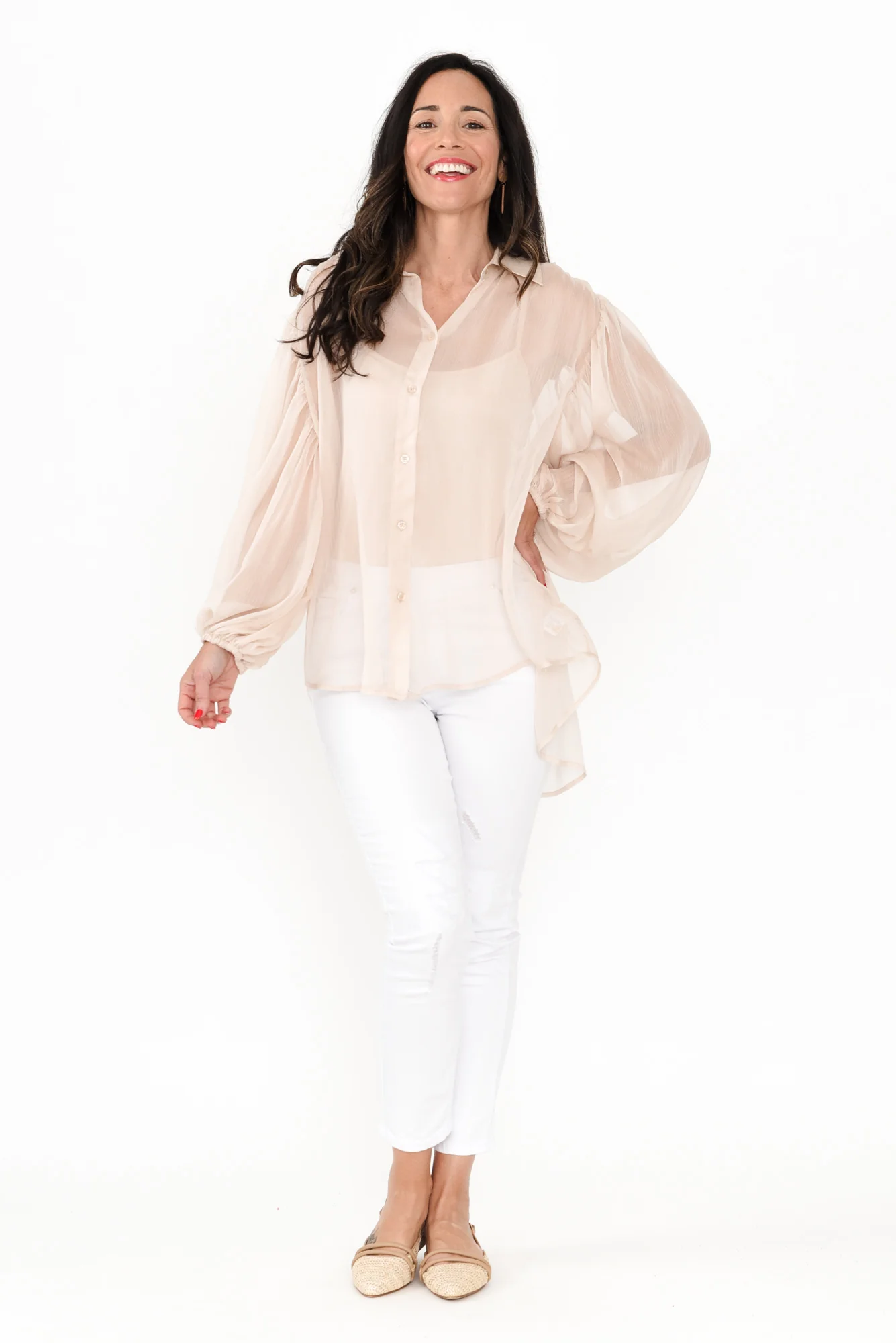 Eden Cream Collared Shirt - Image 7