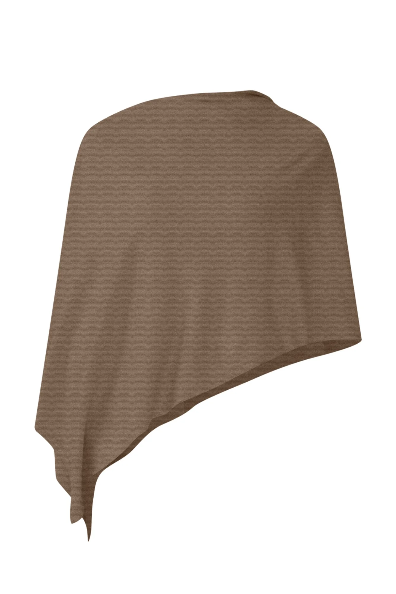 Elorie Khaki Cotton Cashmere Poncho - Image 4