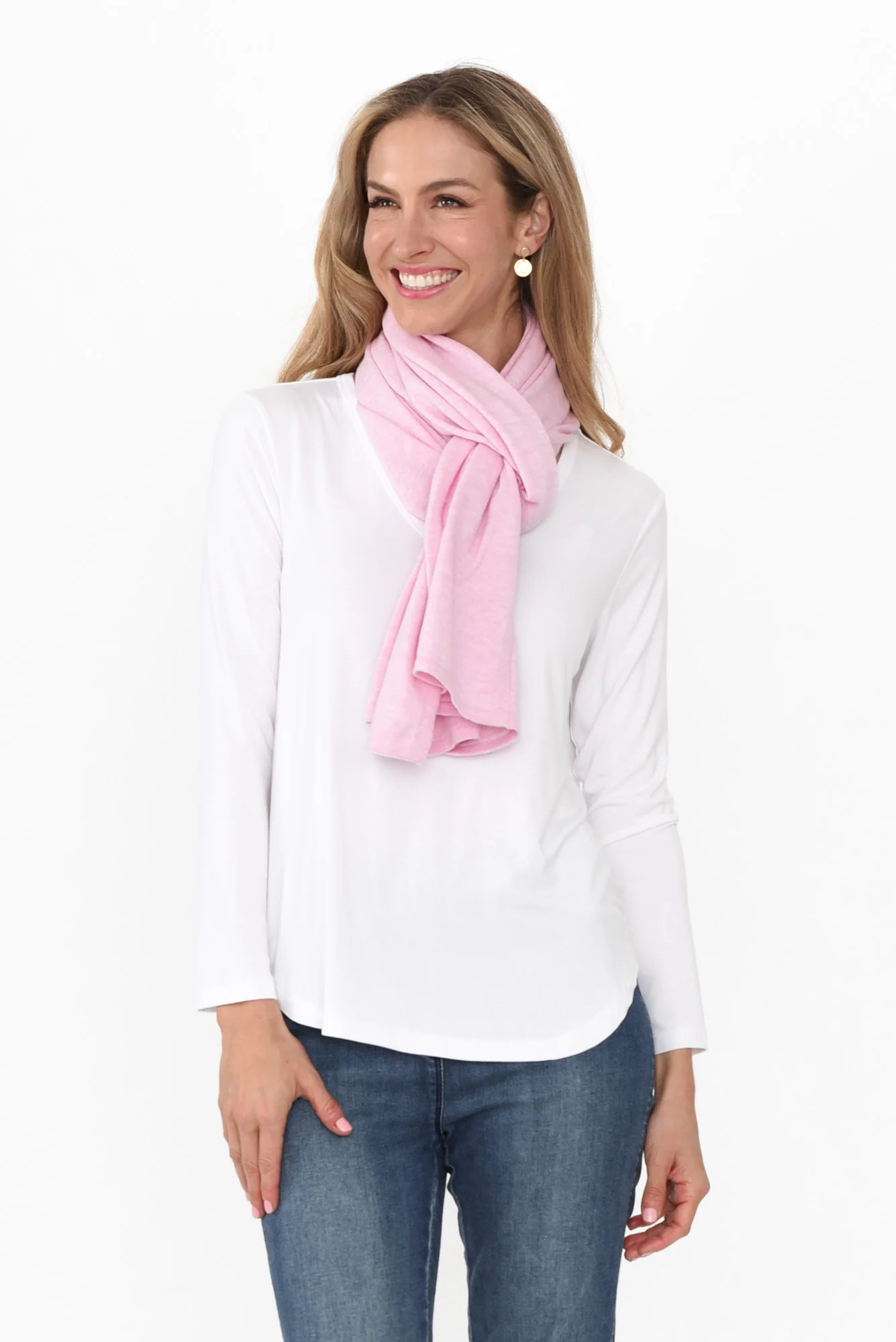 Elorie Pink Cotton Cashmere Poncho - Image 4