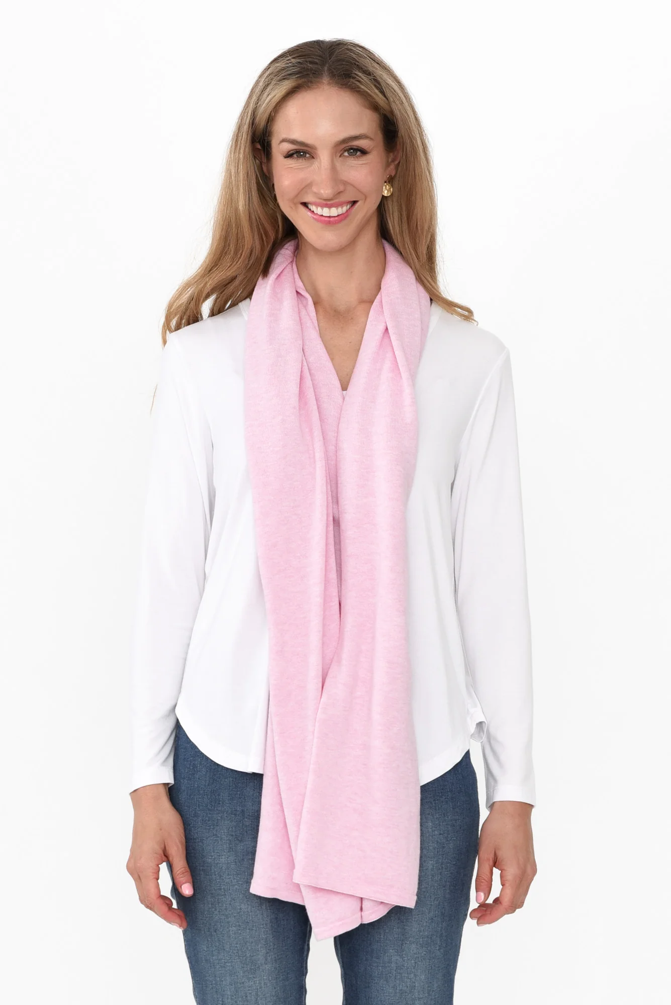 Elorie Pink Cotton Cashmere Poncho - Image 5