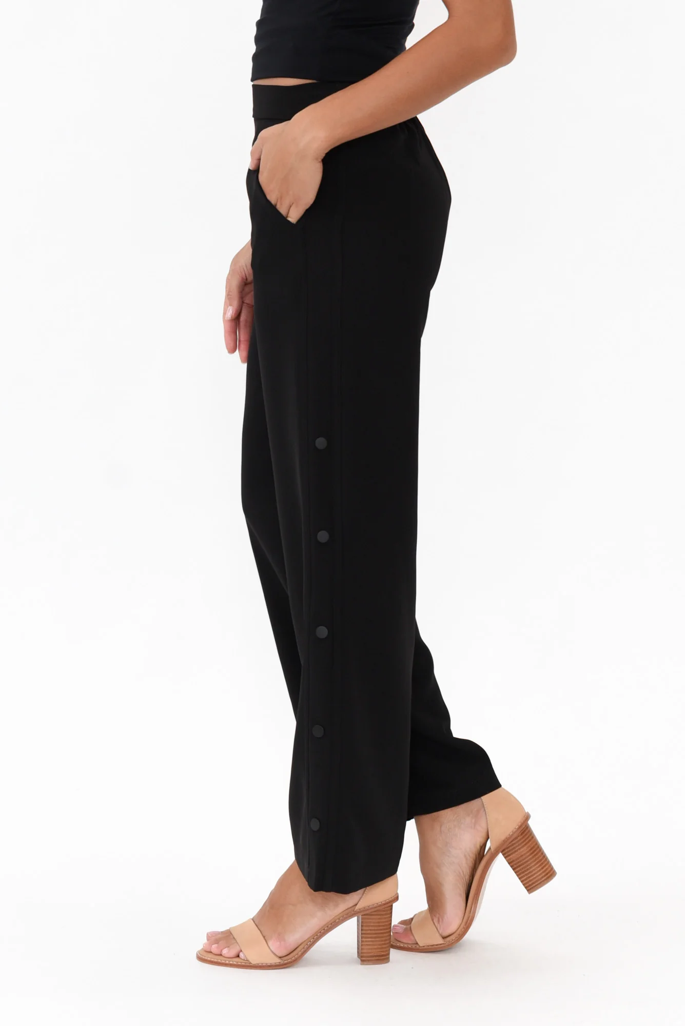 Estelle Black Wide Leg Pants - Image 5