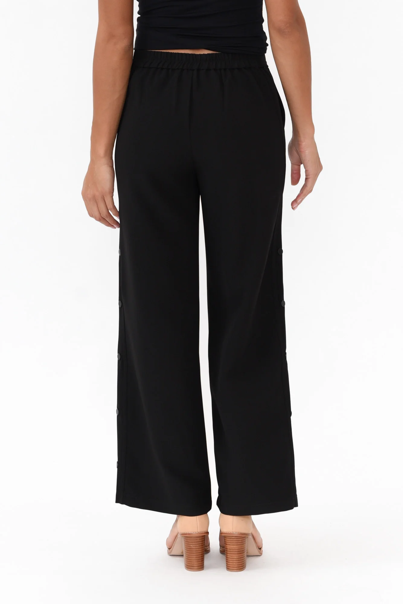 Estelle Black Wide Leg Pants - Image 6