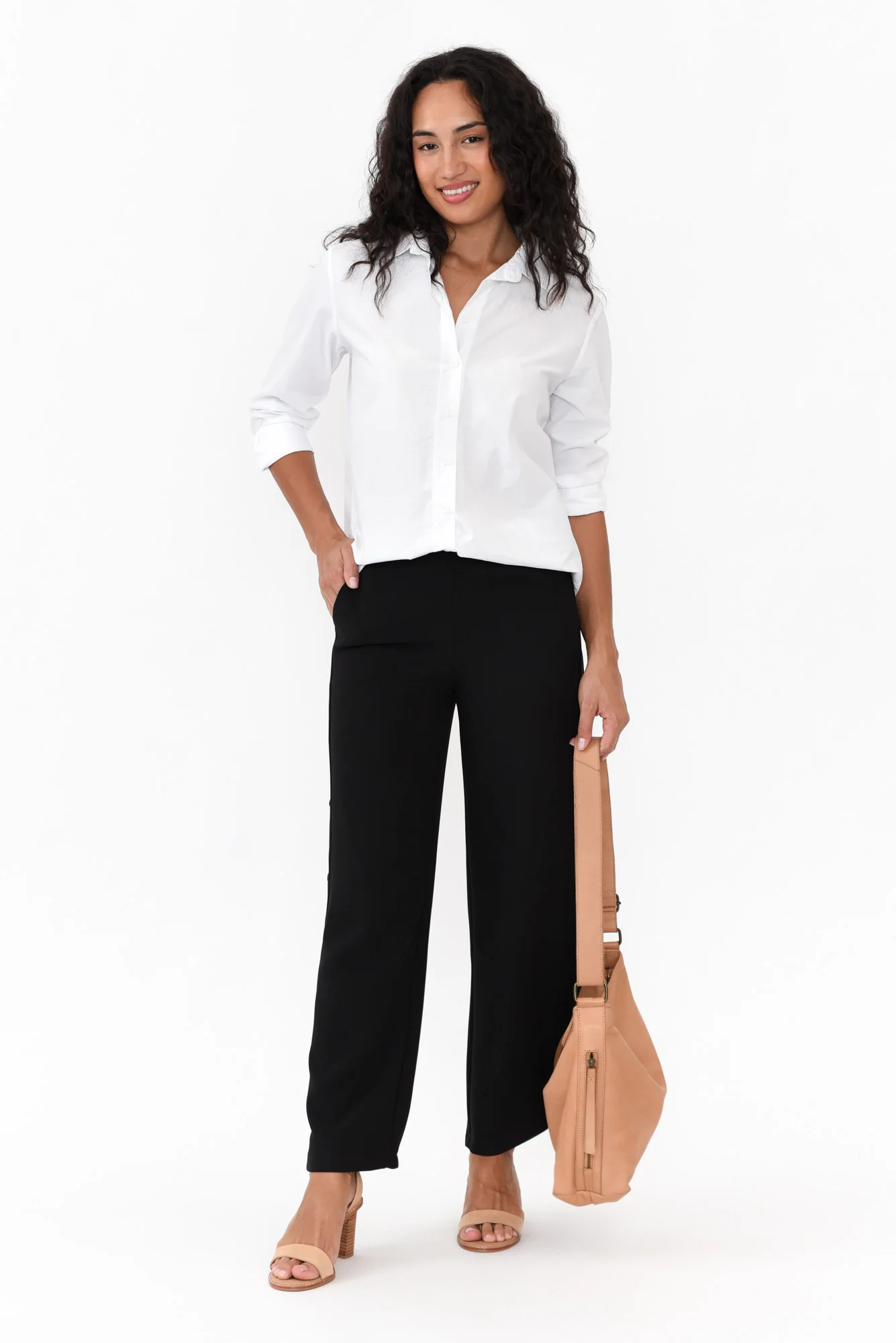 Estelle Black Wide Leg Pants - Image 7