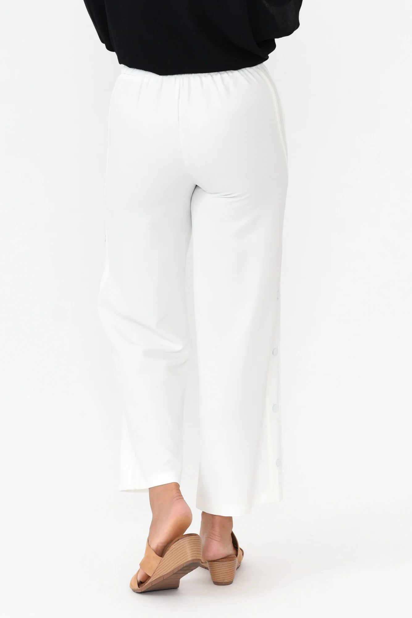 Estelle White Wide Leg Pants - Image 3