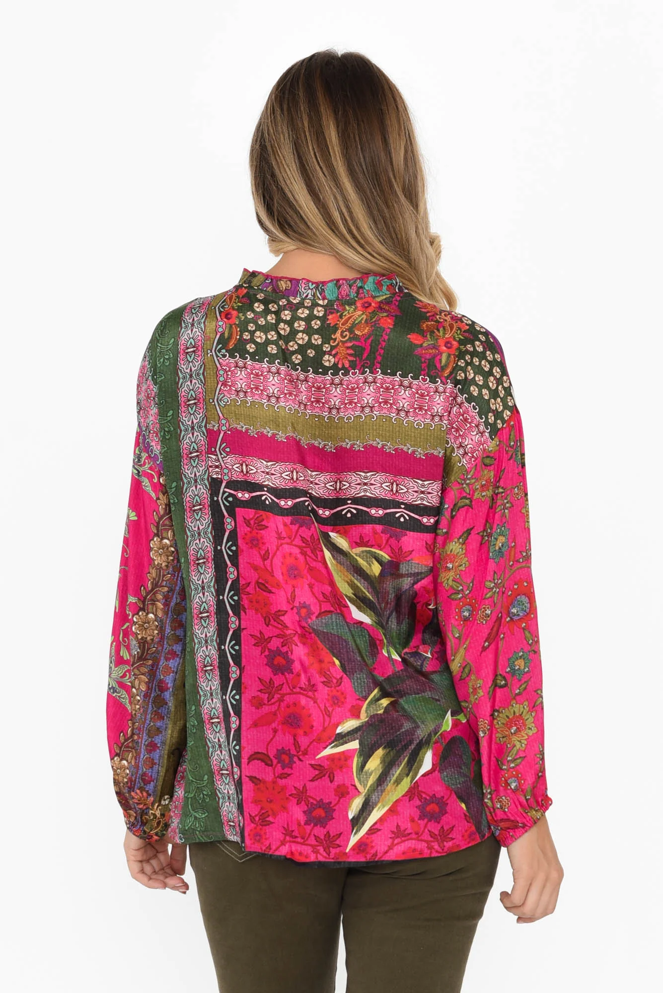 Fable Pink Floral Button Blouse - Image 4