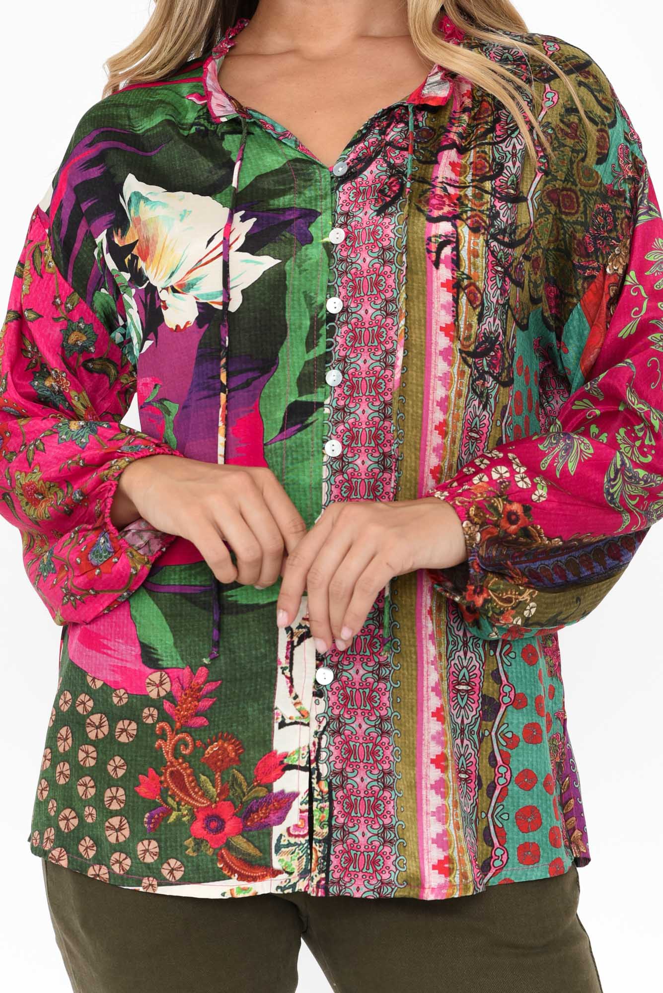 Fable Pink Floral Button Blouse - Image 5