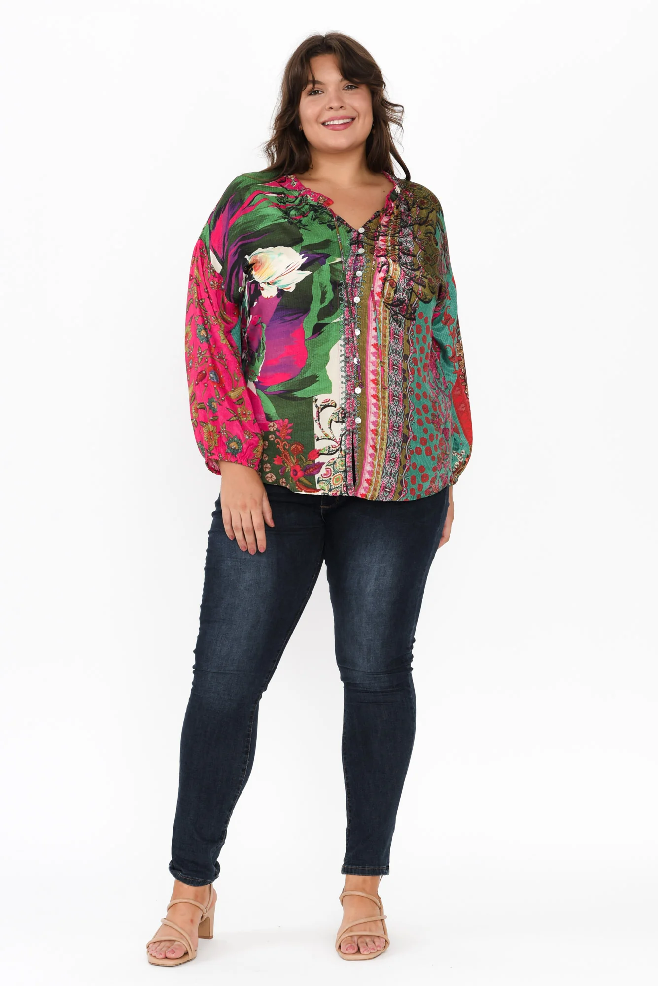 Fable Pink Floral Button Blouse - Image 7