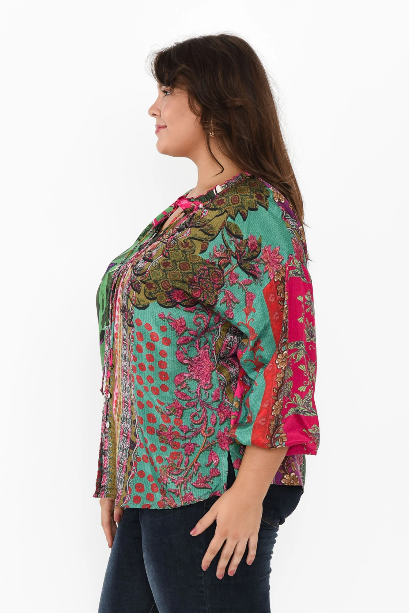 Fable Pink Floral Button Blouse - Image 8