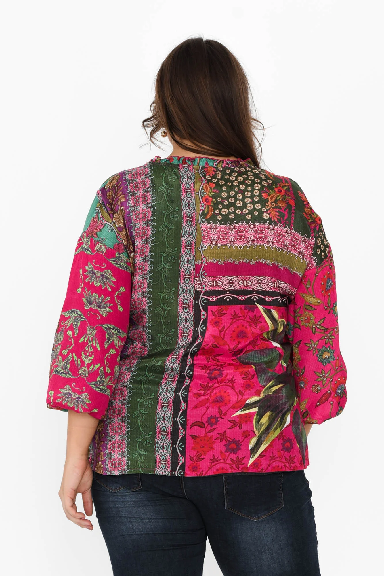 Fable Pink Floral Button Blouse - Image 9