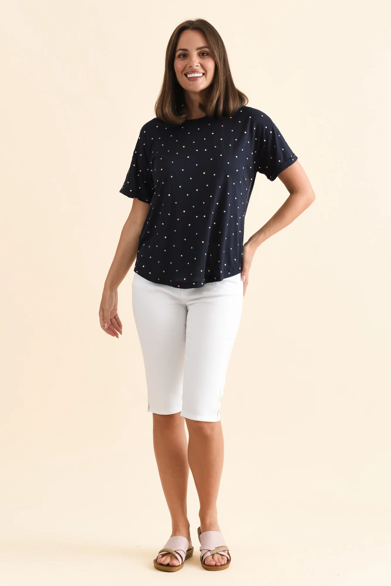 Tora White Stretch Shorts - Image 7