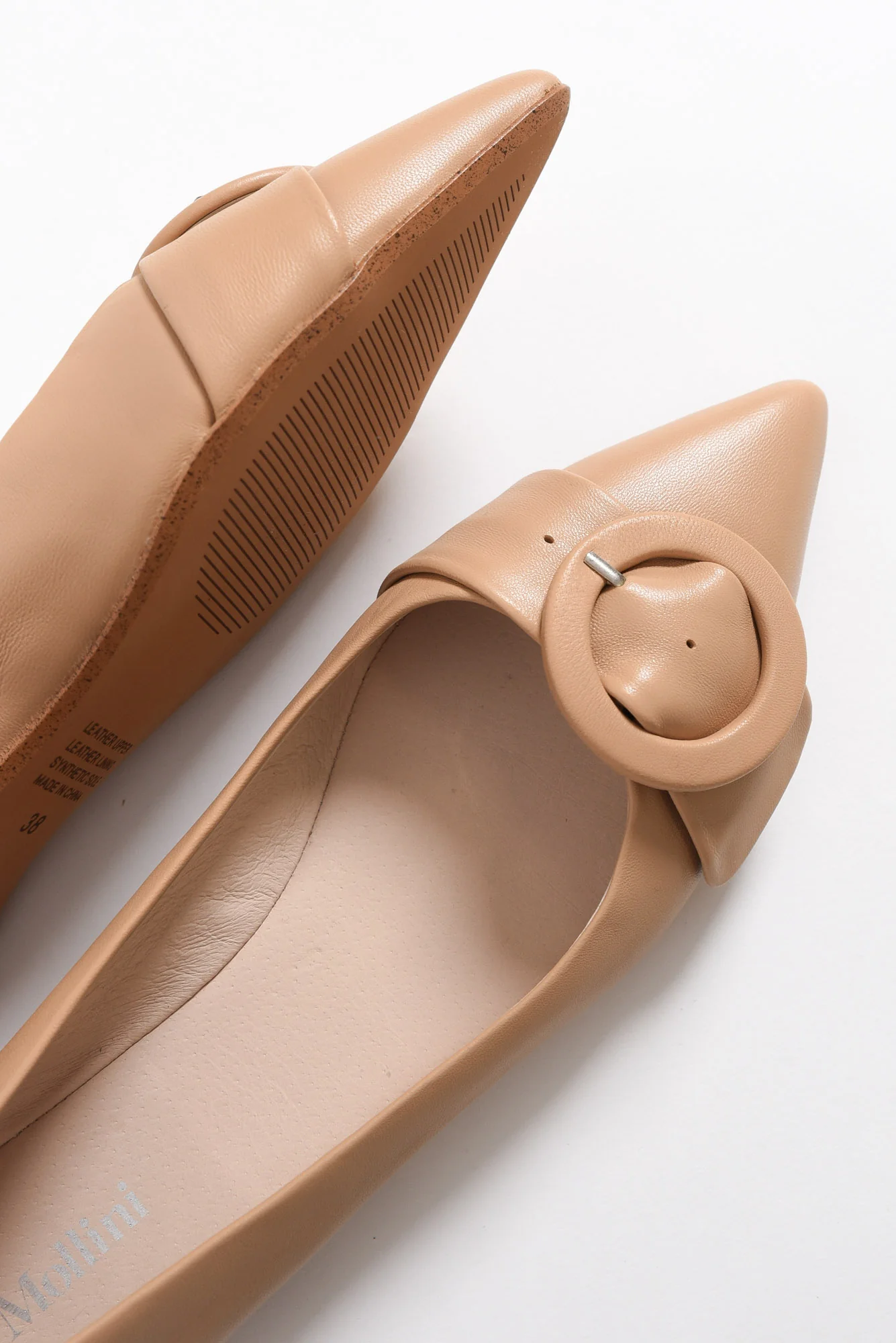 Fiv Nude Leather Buckle Loafer - Image 3