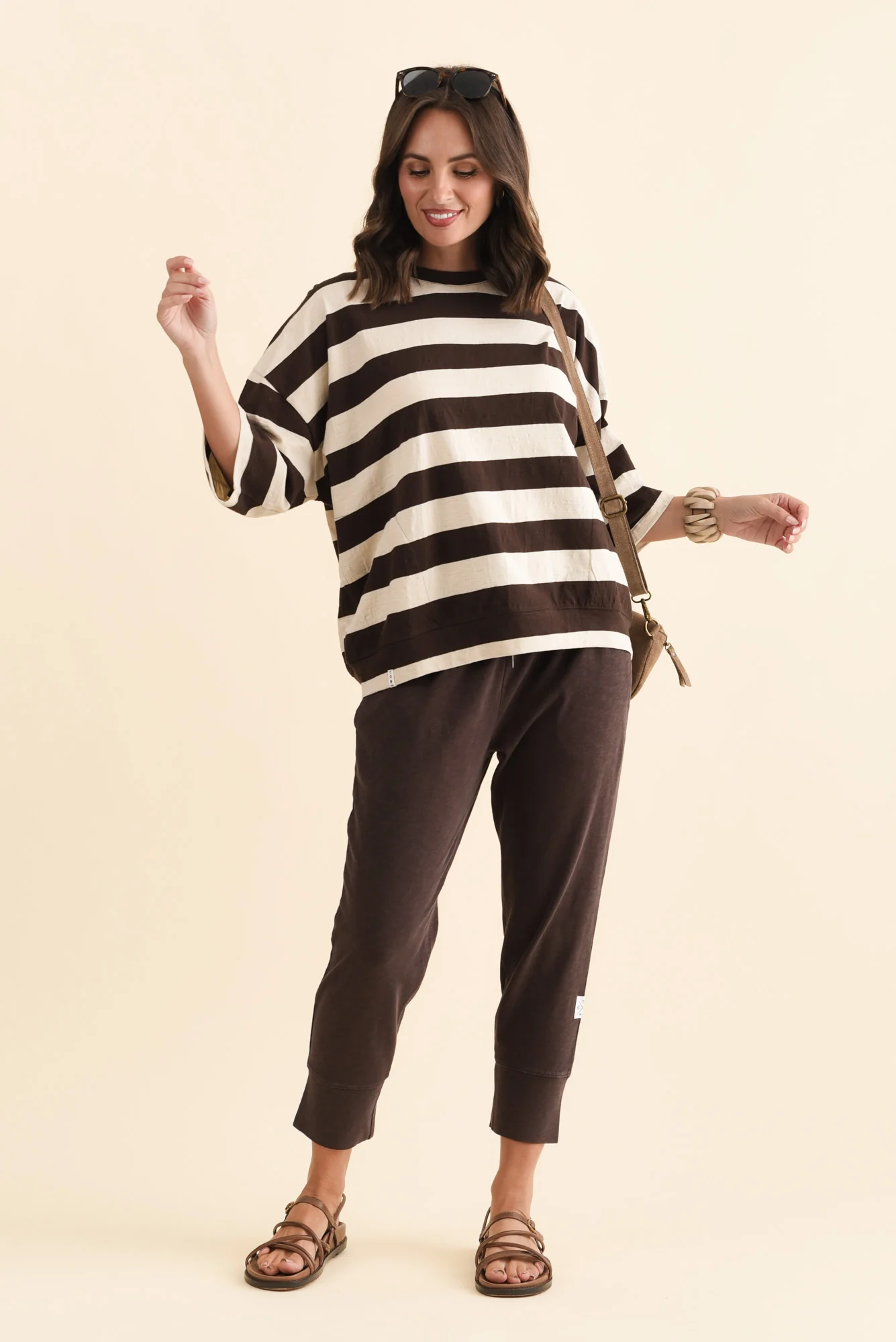 Fundamental Brunch Dark Brown Cotton Sweatpants - Image 3