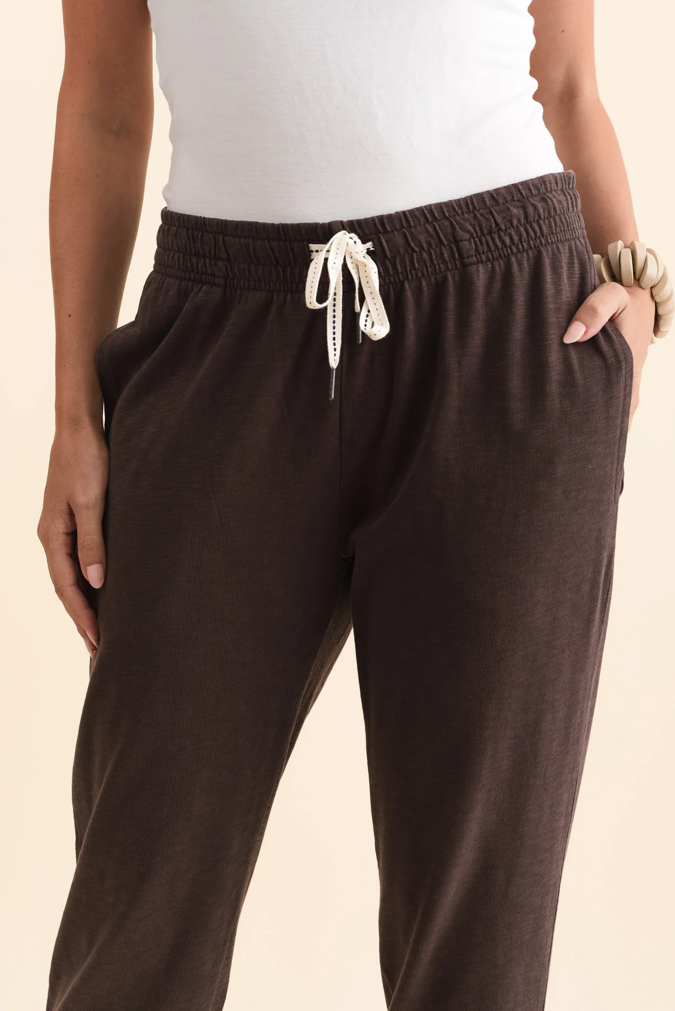 Fundamental Brunch Dark Brown Cotton Sweatpants - Image 6