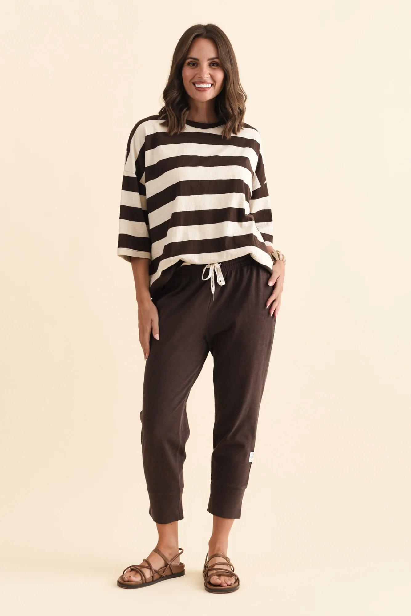 Fundamental Brunch Dark Brown Cotton Sweatpants - Image 7