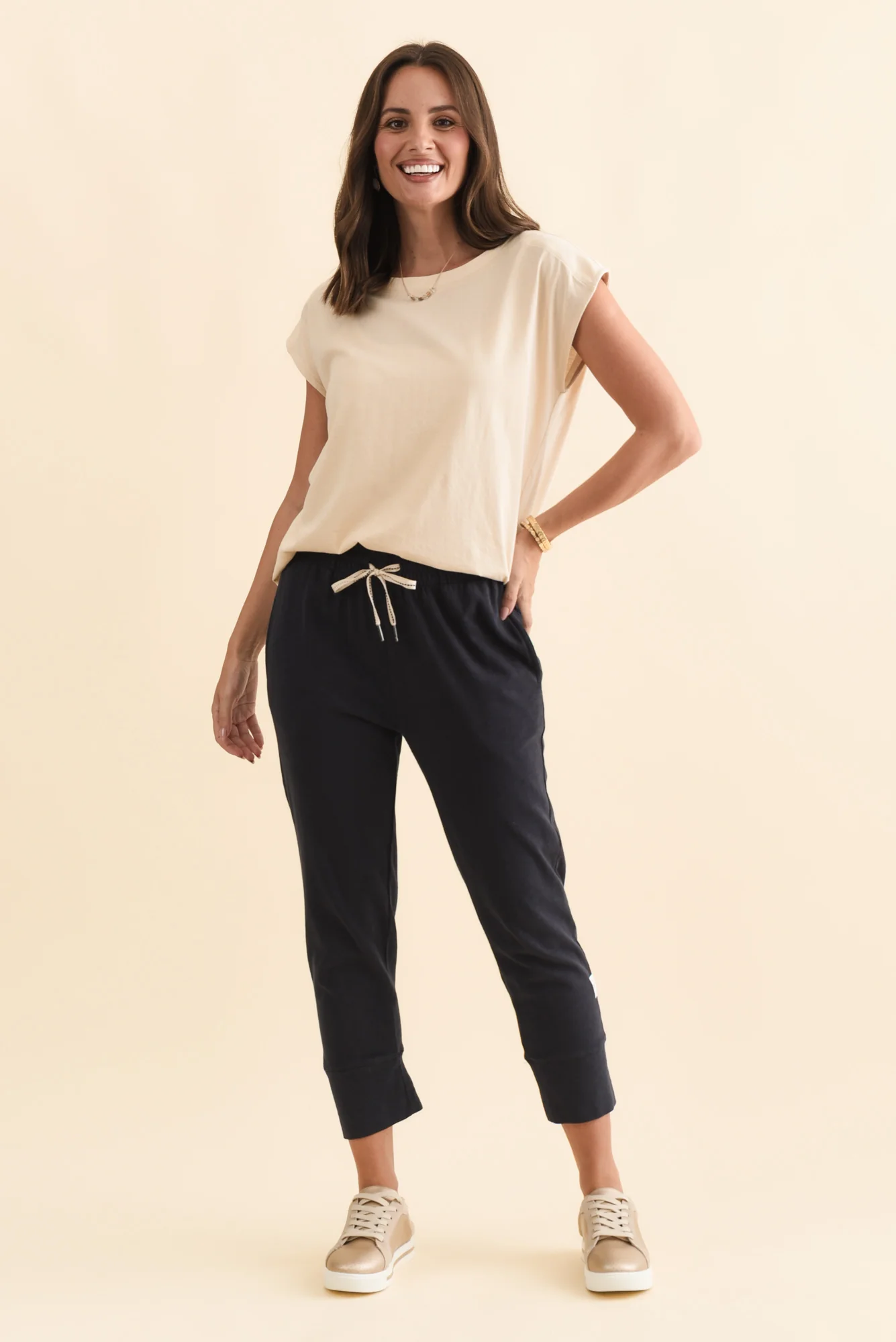 Fundamental Brunch Navy Cotton Sweatpants - Image 3