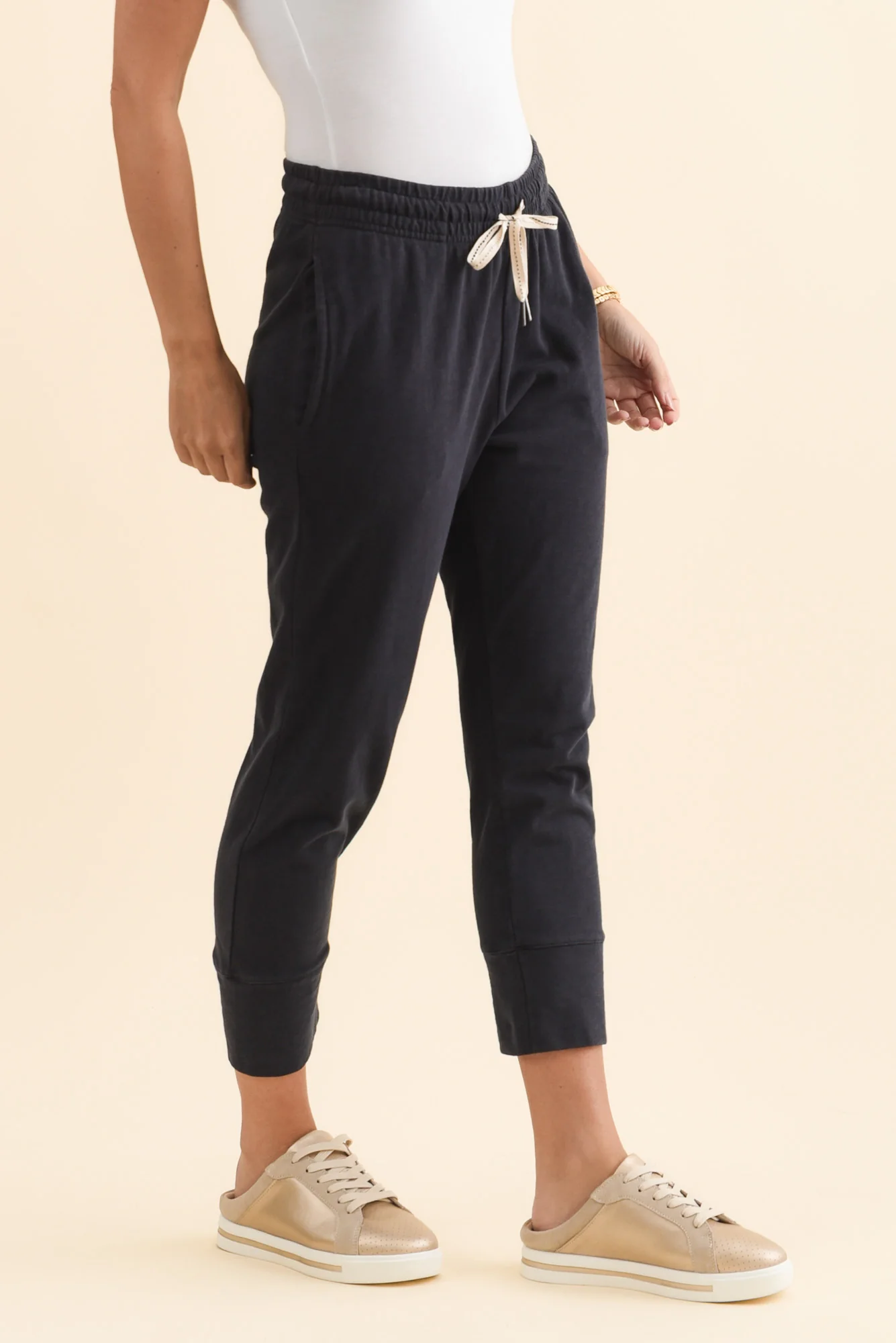 Fundamental Brunch Navy Cotton Sweatpants - Image 4