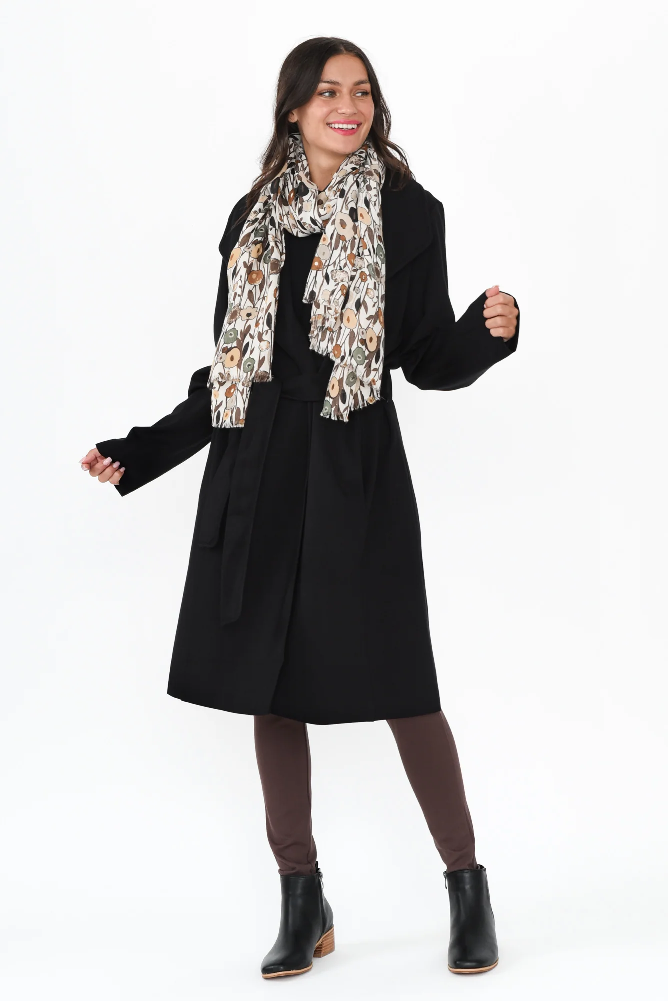 Gabriel Black Collared Coat - Image 3