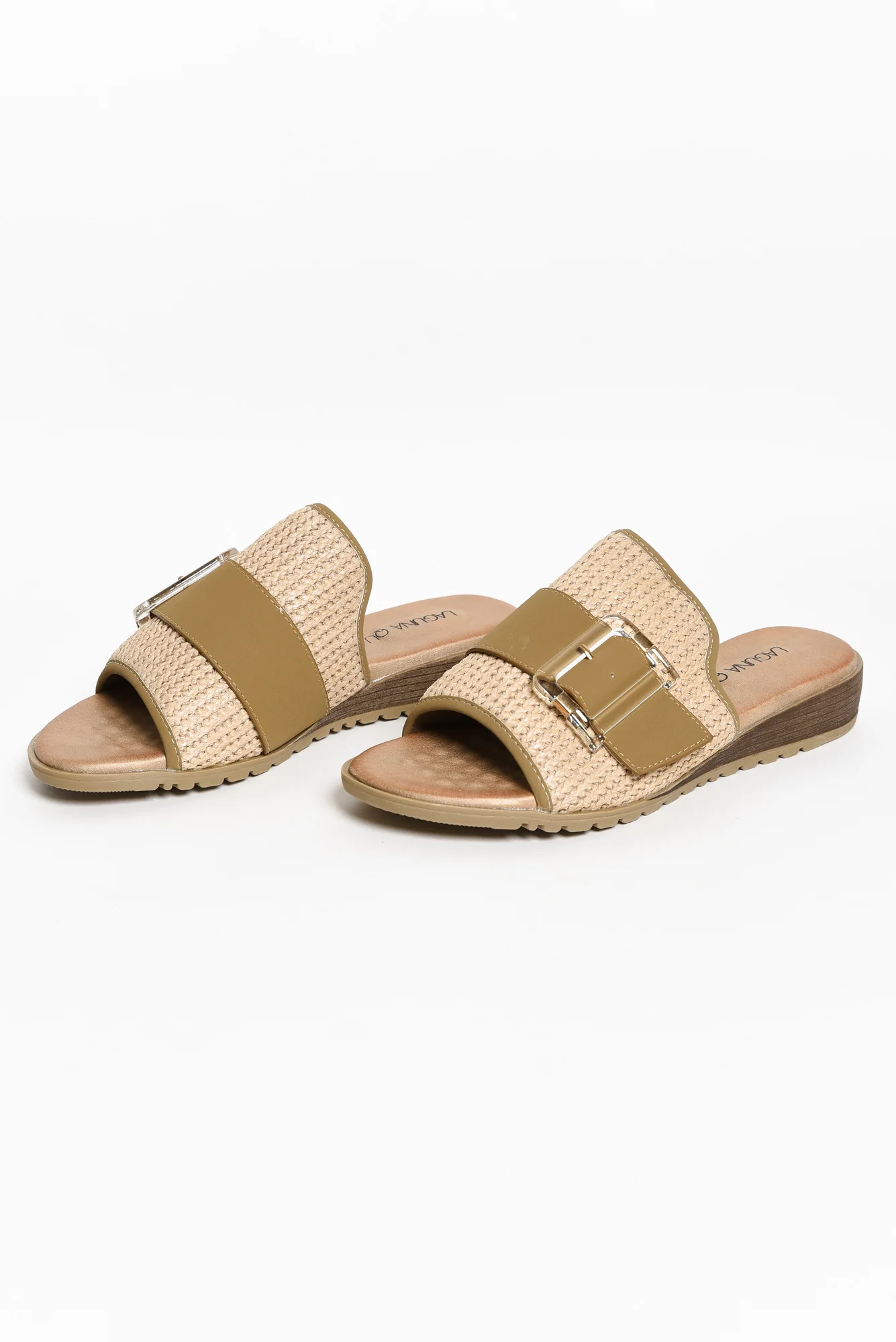 Givari Natural Buckle Woven Slide - Image 4