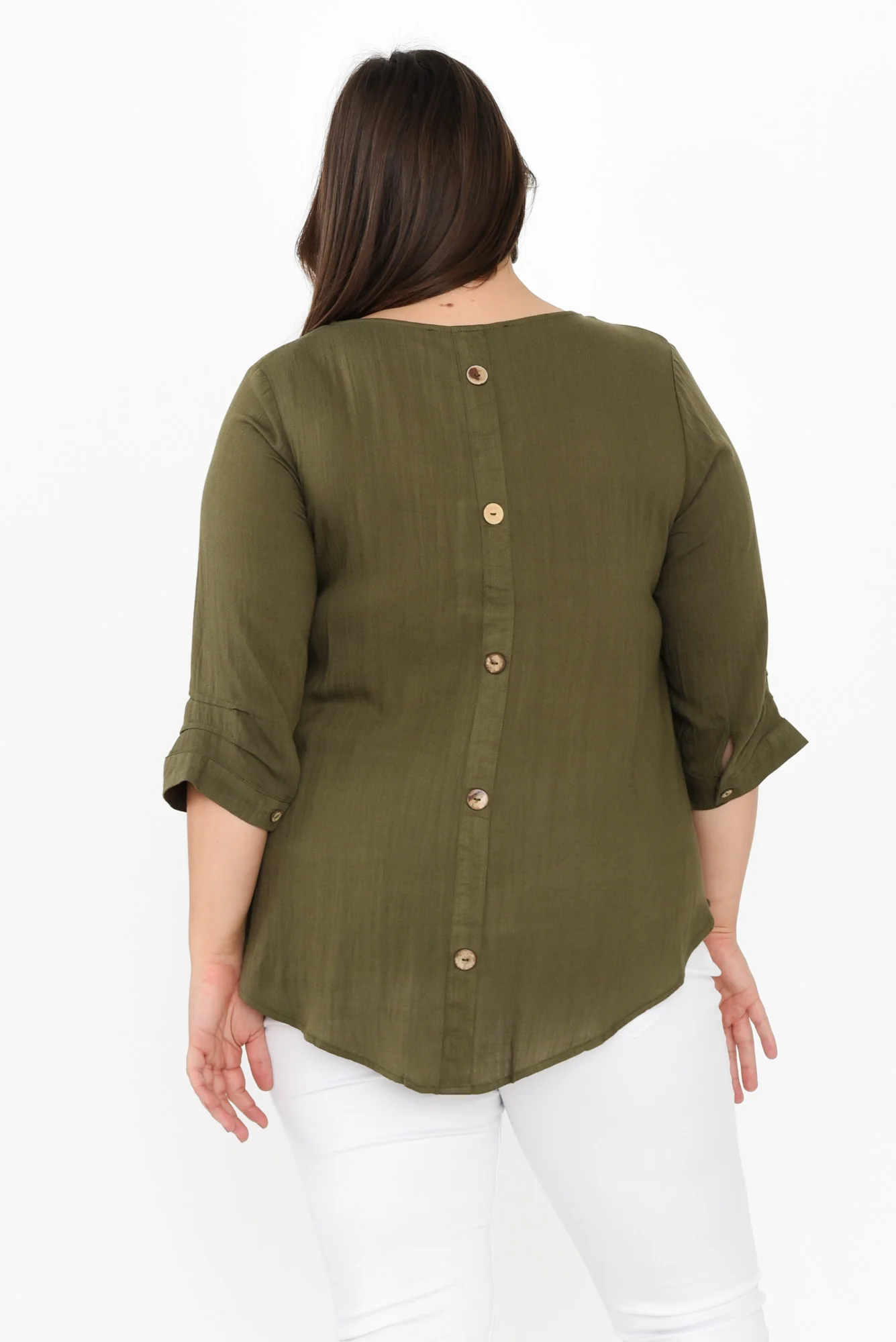 Gomez Khaki Button Top - Image 10