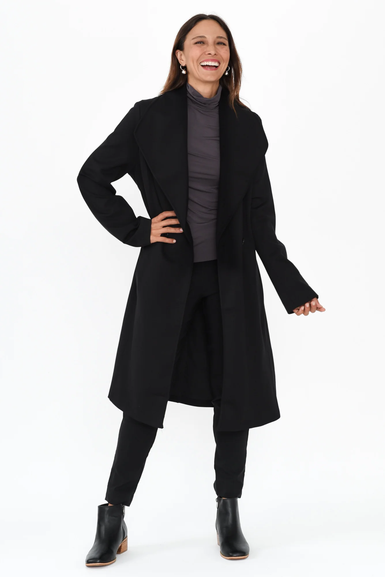 Graphite Micro Modal Turtleneck Top - Image 7