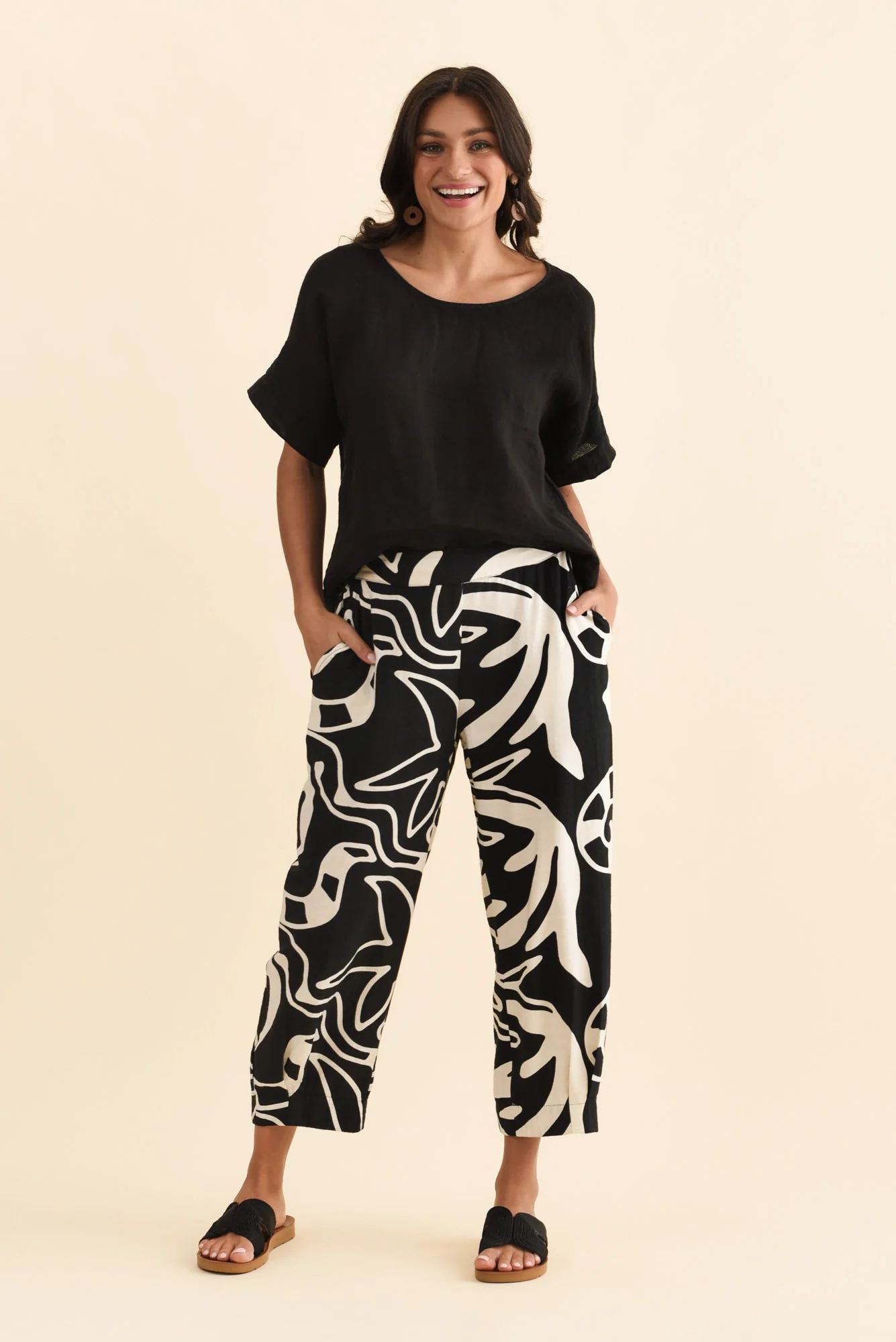 Hallie Black Palm Pocket Pants - Image 7
