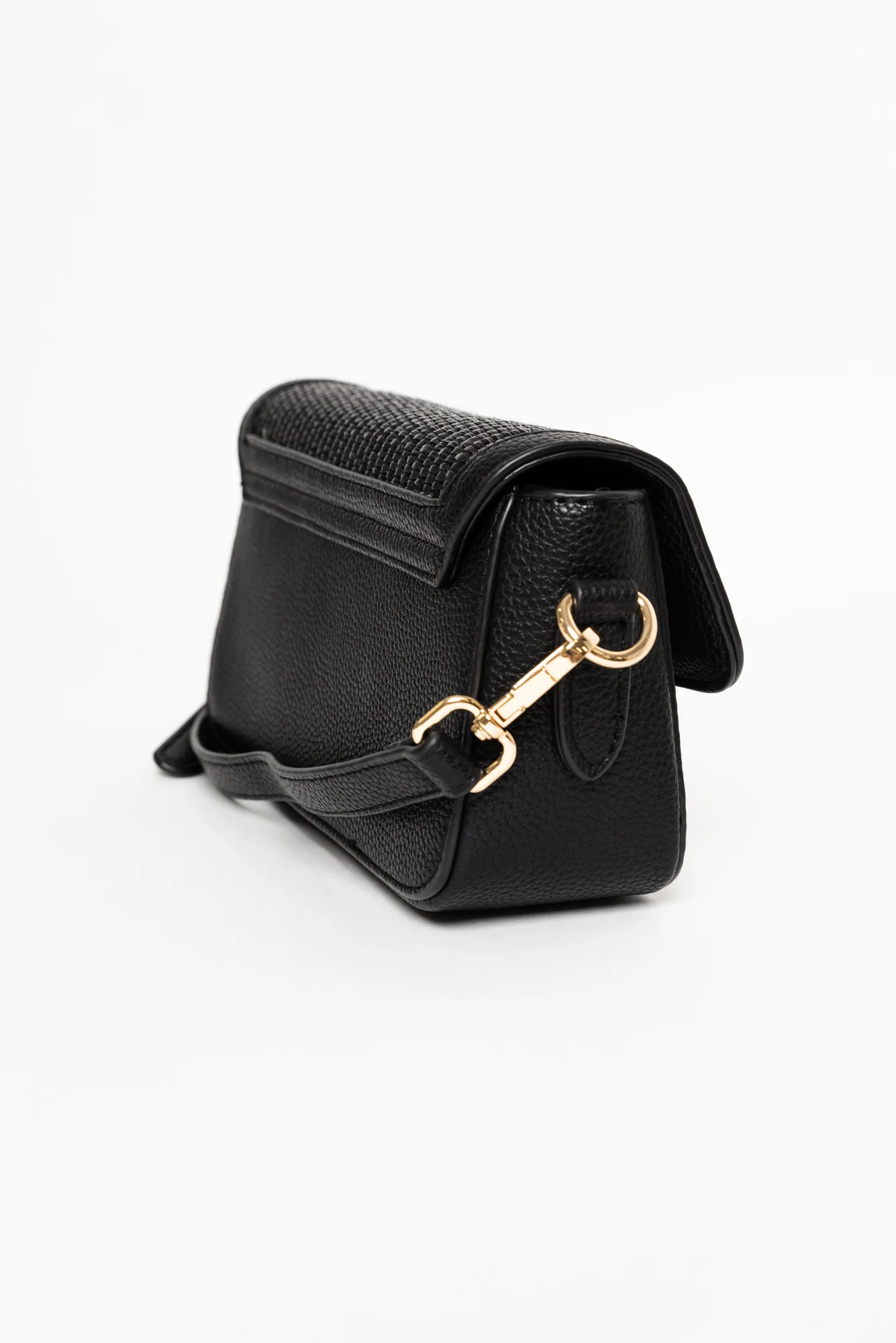 Hattie Black Weave Crossbody Bag - Image 3