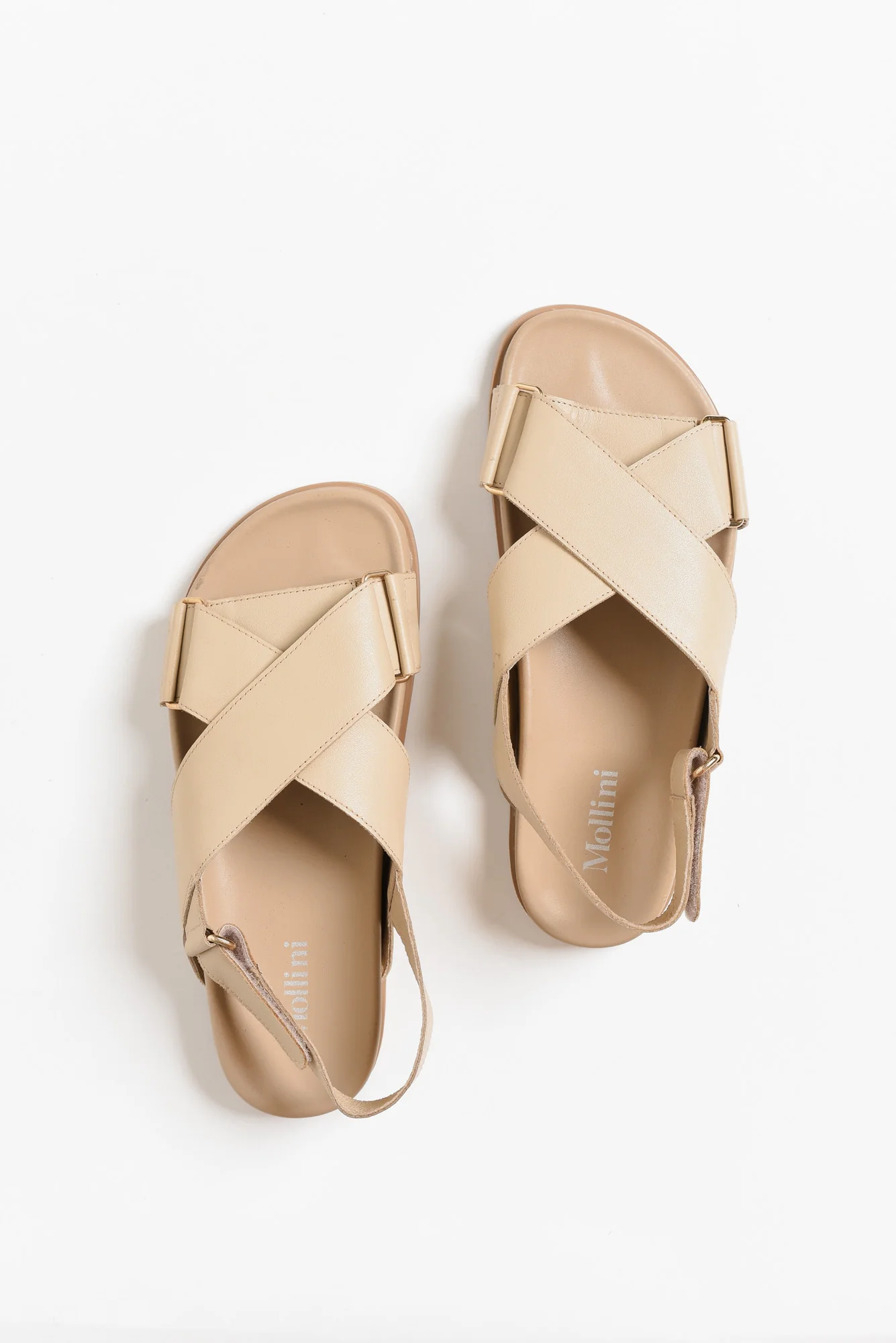 Haylow Stone Leather Crossover Sandal - Image 3