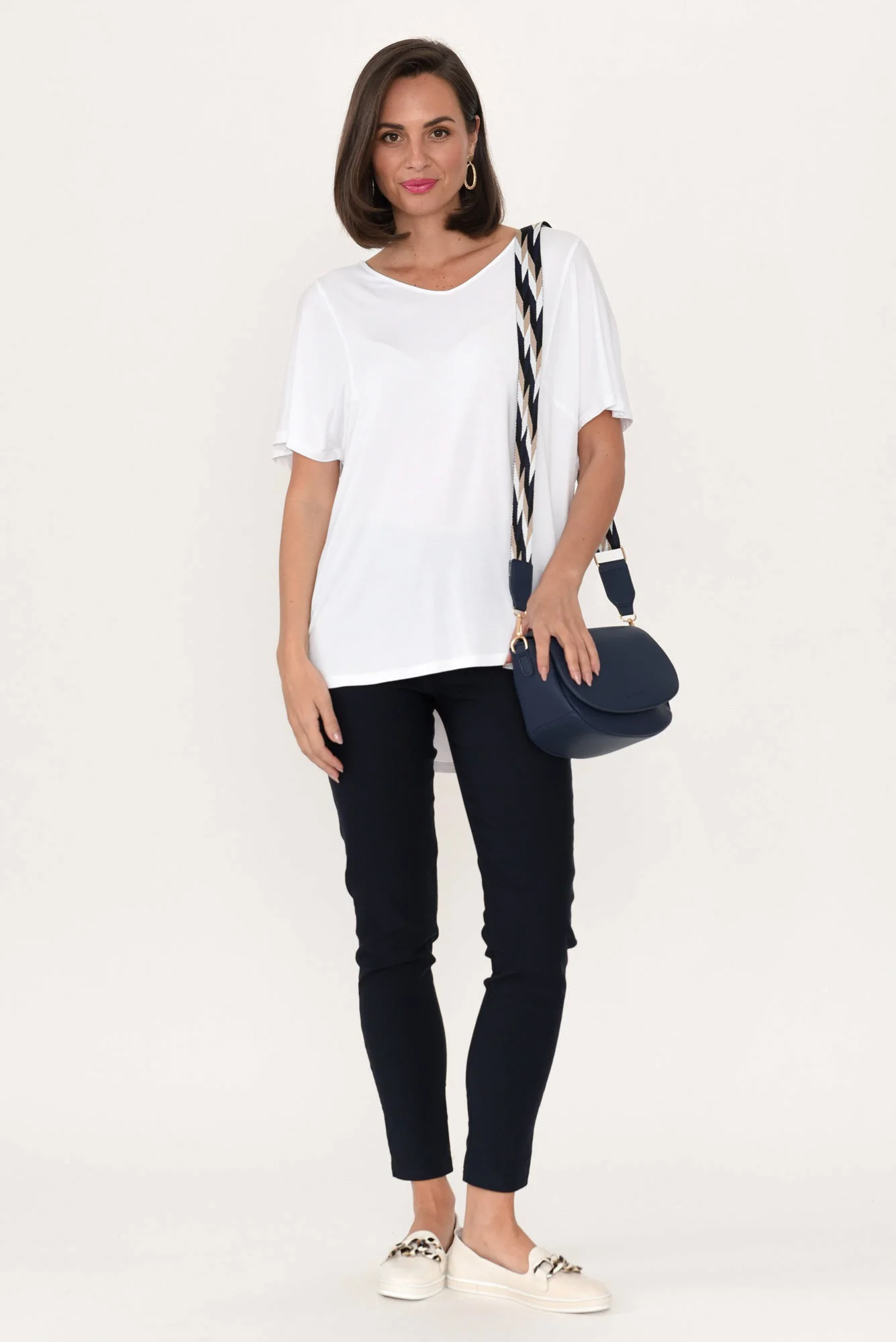 Ivy White Micro Modal Swing Tee - Image 4