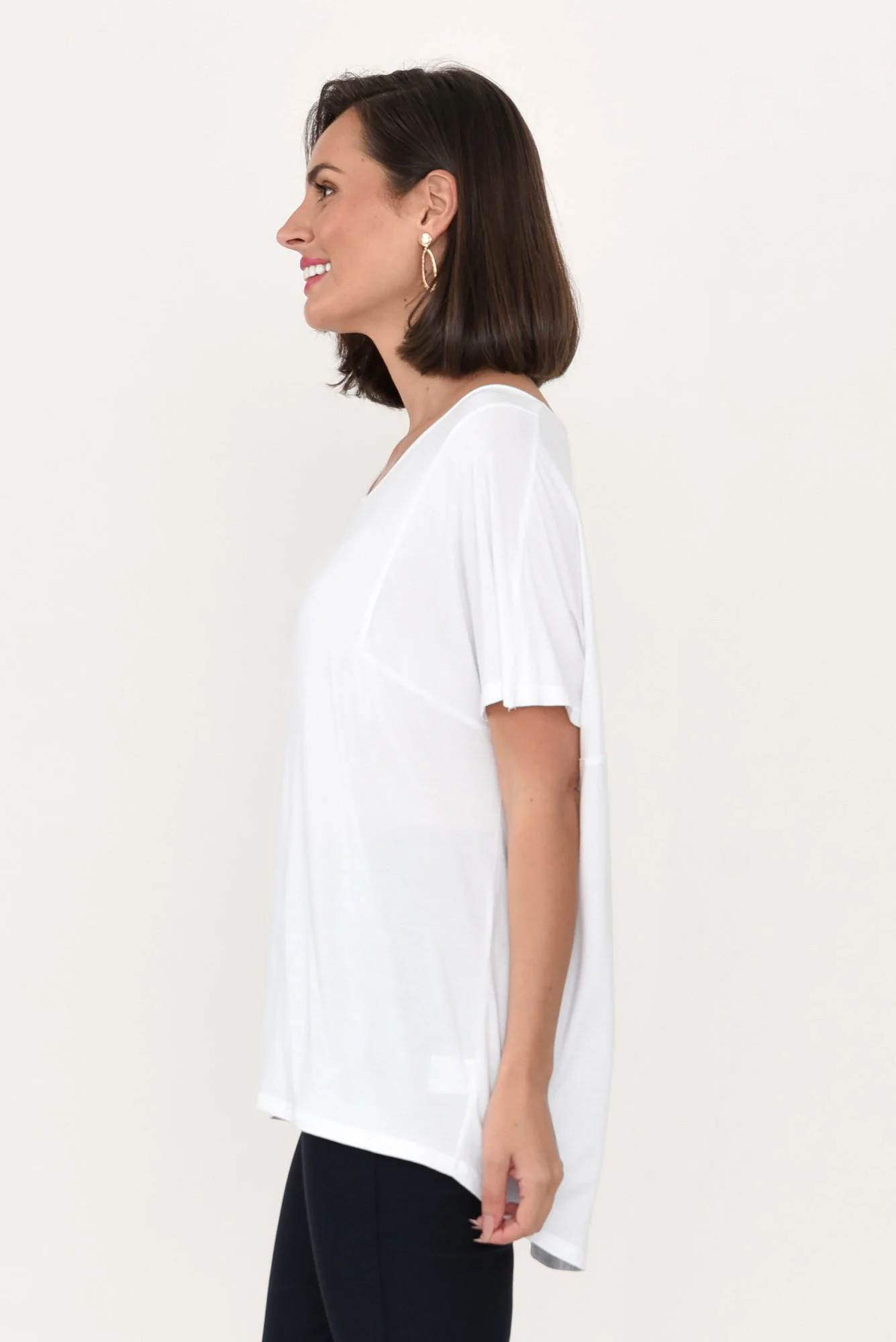 Ivy White Micro Modal Swing Tee - Image 5