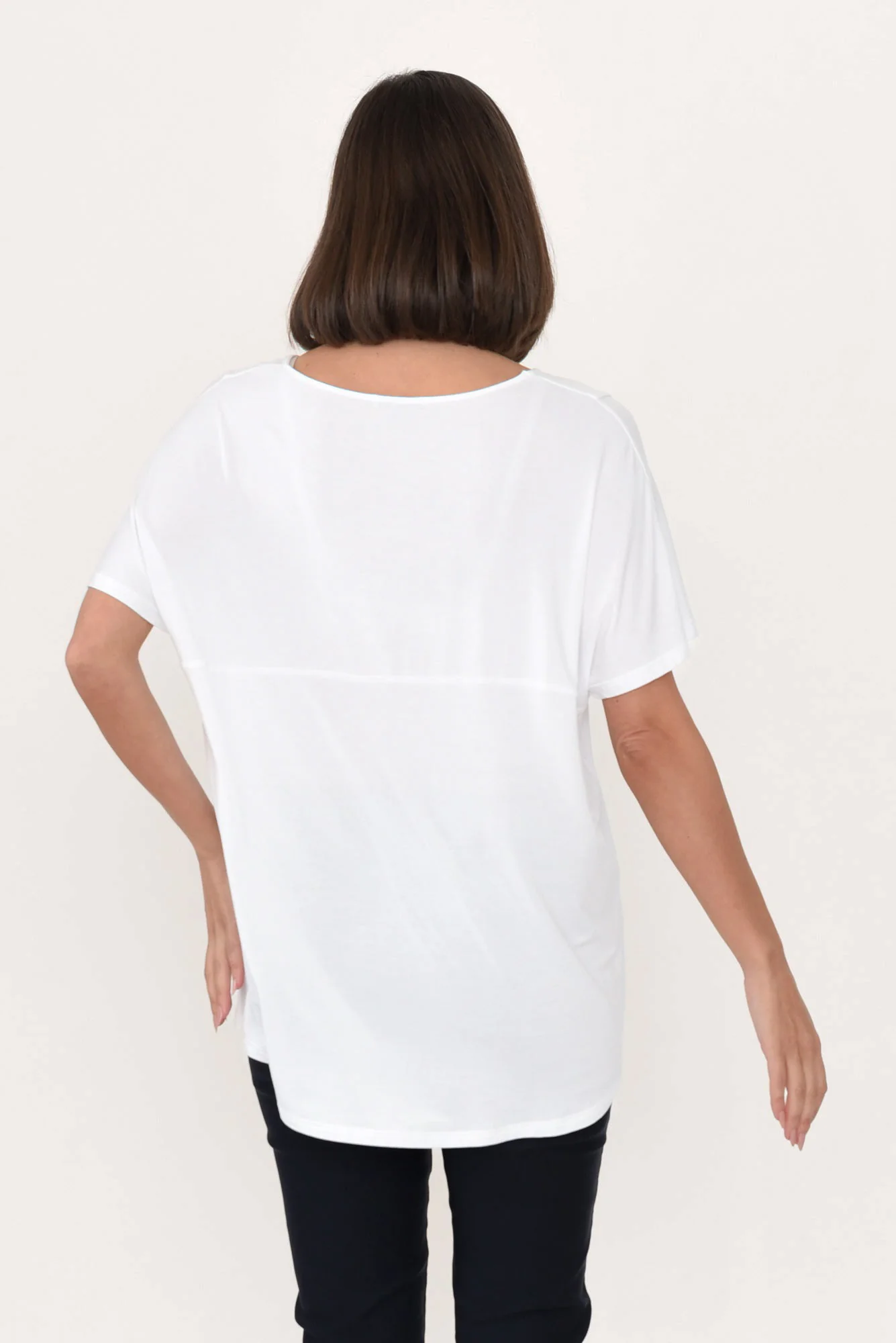 Ivy White Micro Modal Swing Tee - Image 6