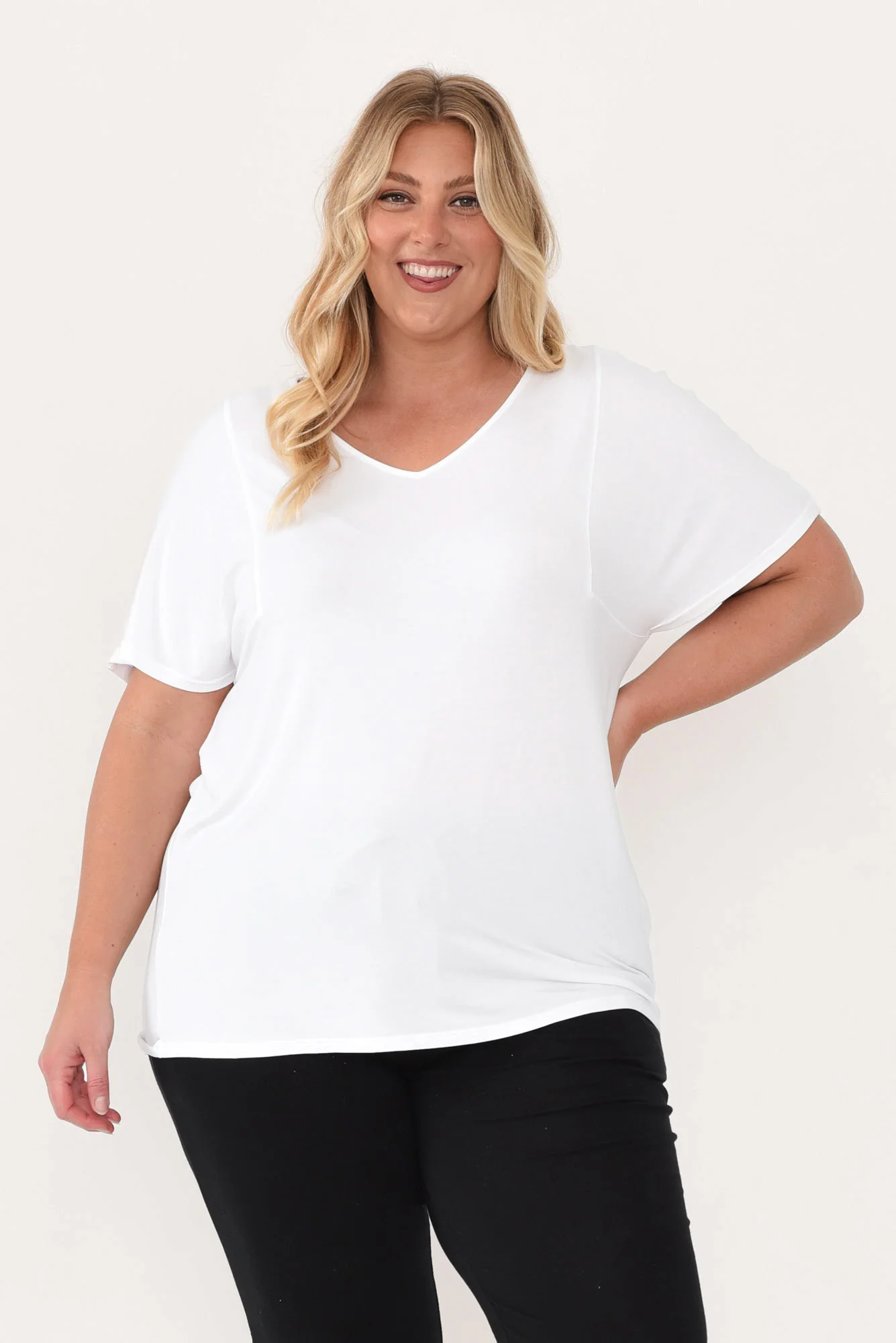 Ivy White Micro Modal Swing Tee - Image 7