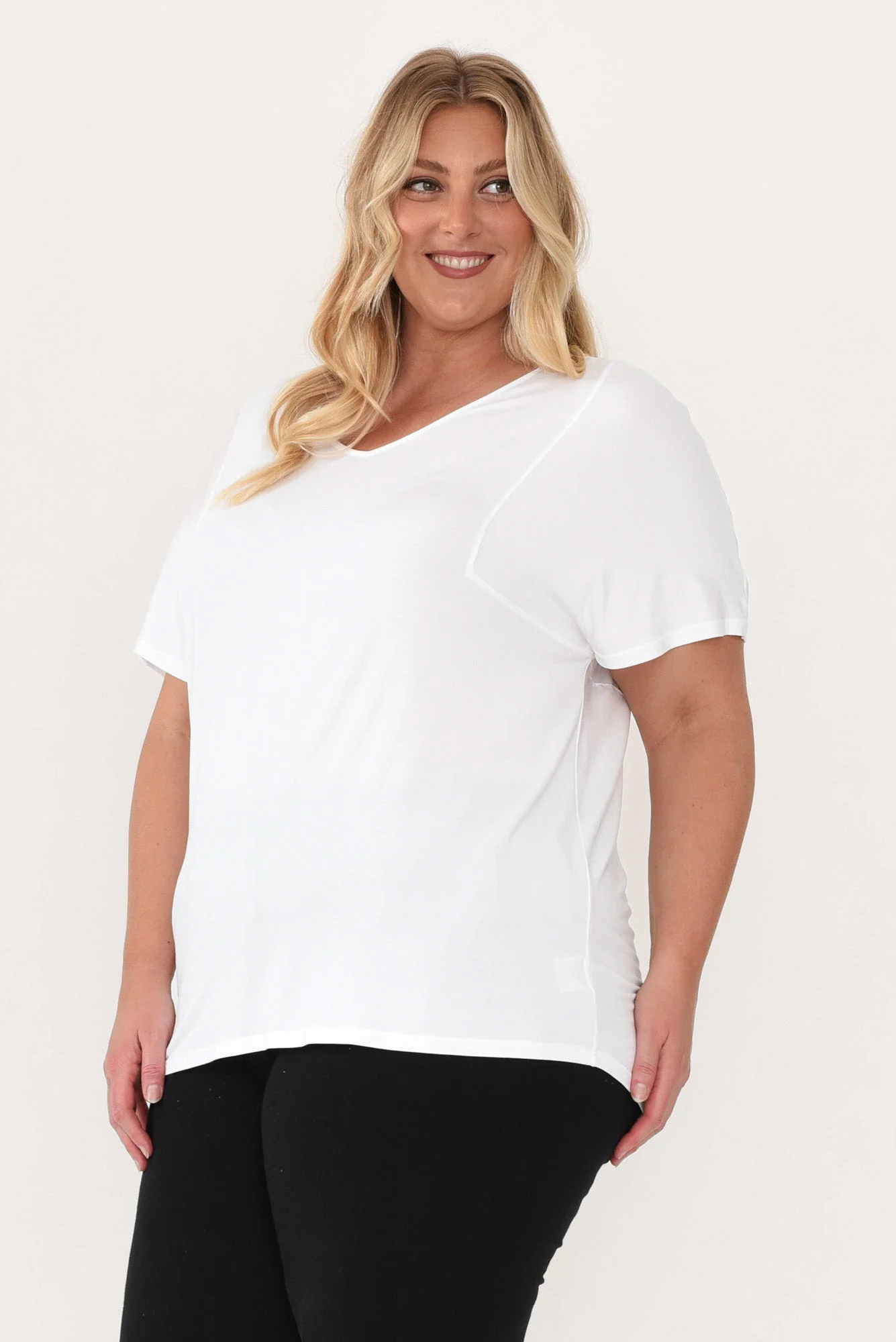 Ivy White Micro Modal Swing Tee - Image 8