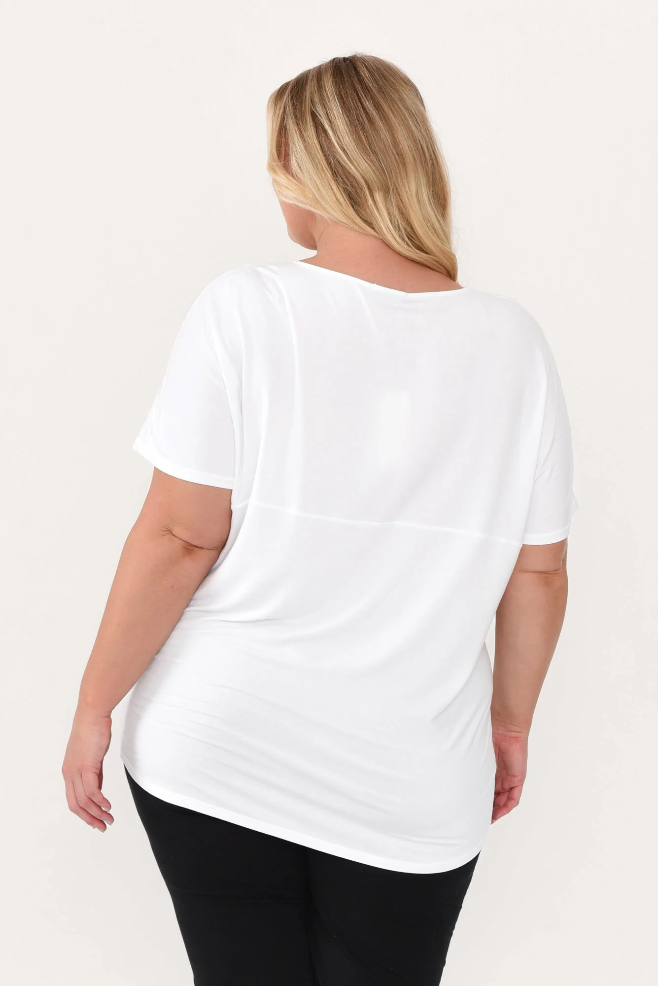 Ivy White Micro Modal Swing Tee - Image 9
