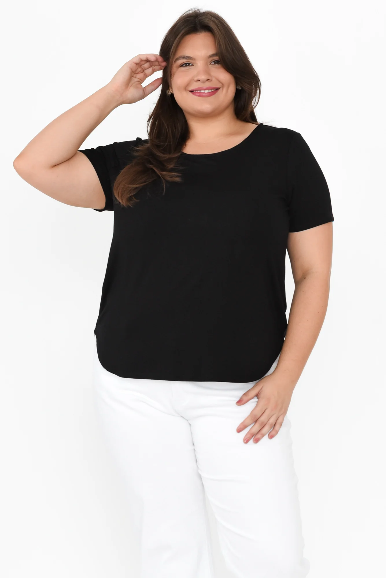 Janis Black Bamboo Tee - Image 8