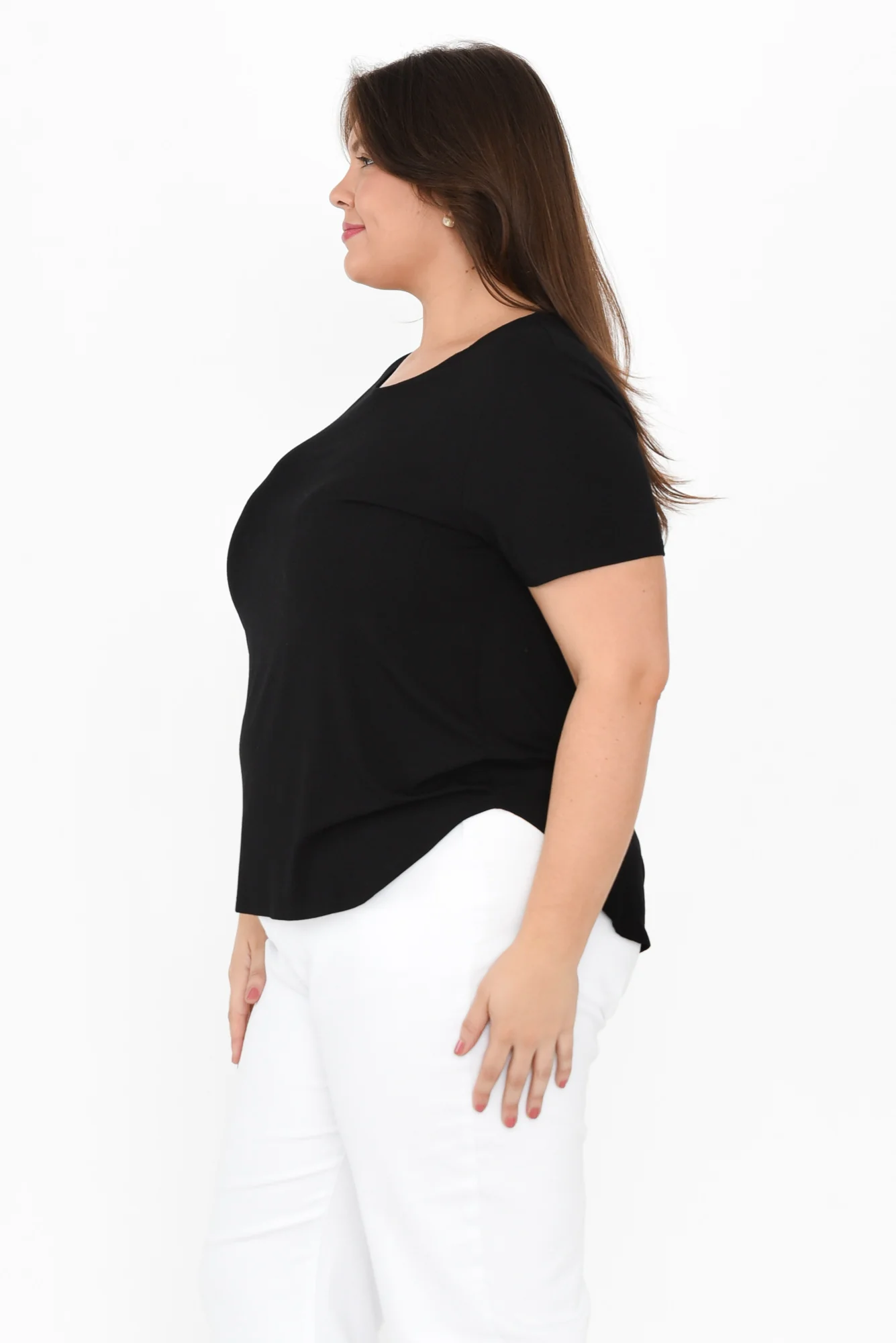 Janis Black Bamboo Tee - Image 9