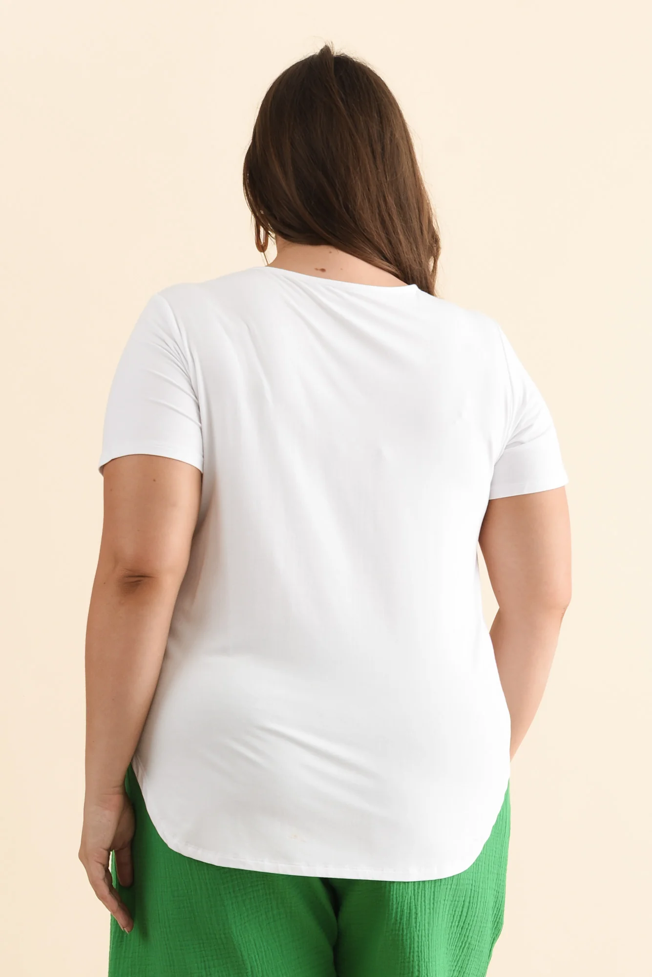 Janis White Bamboo Tee - Image 11