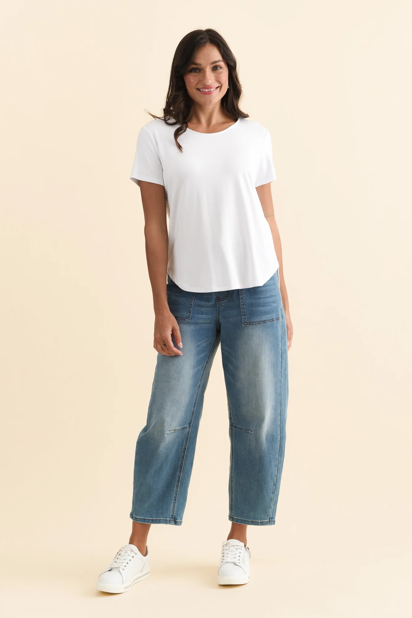 Janis White Bamboo Tee - Image 8