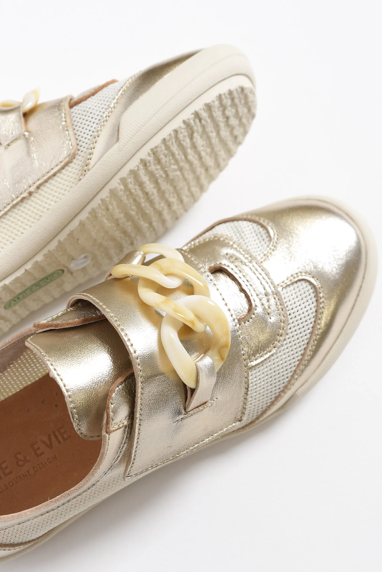 Jayden Gold Buckle Mesh Sneaker - Image 3