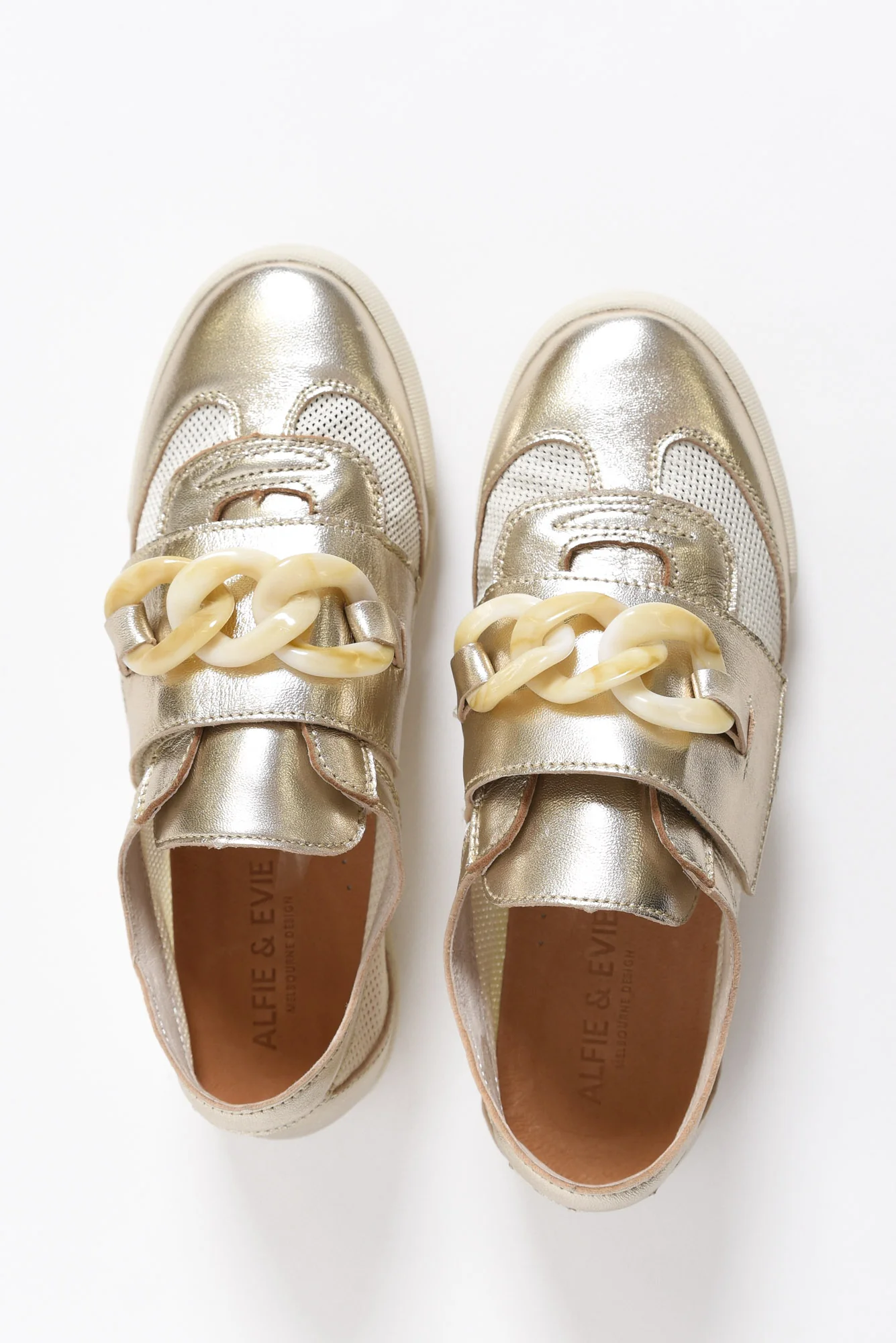 Jayden Gold Buckle Mesh Sneaker - Image 4