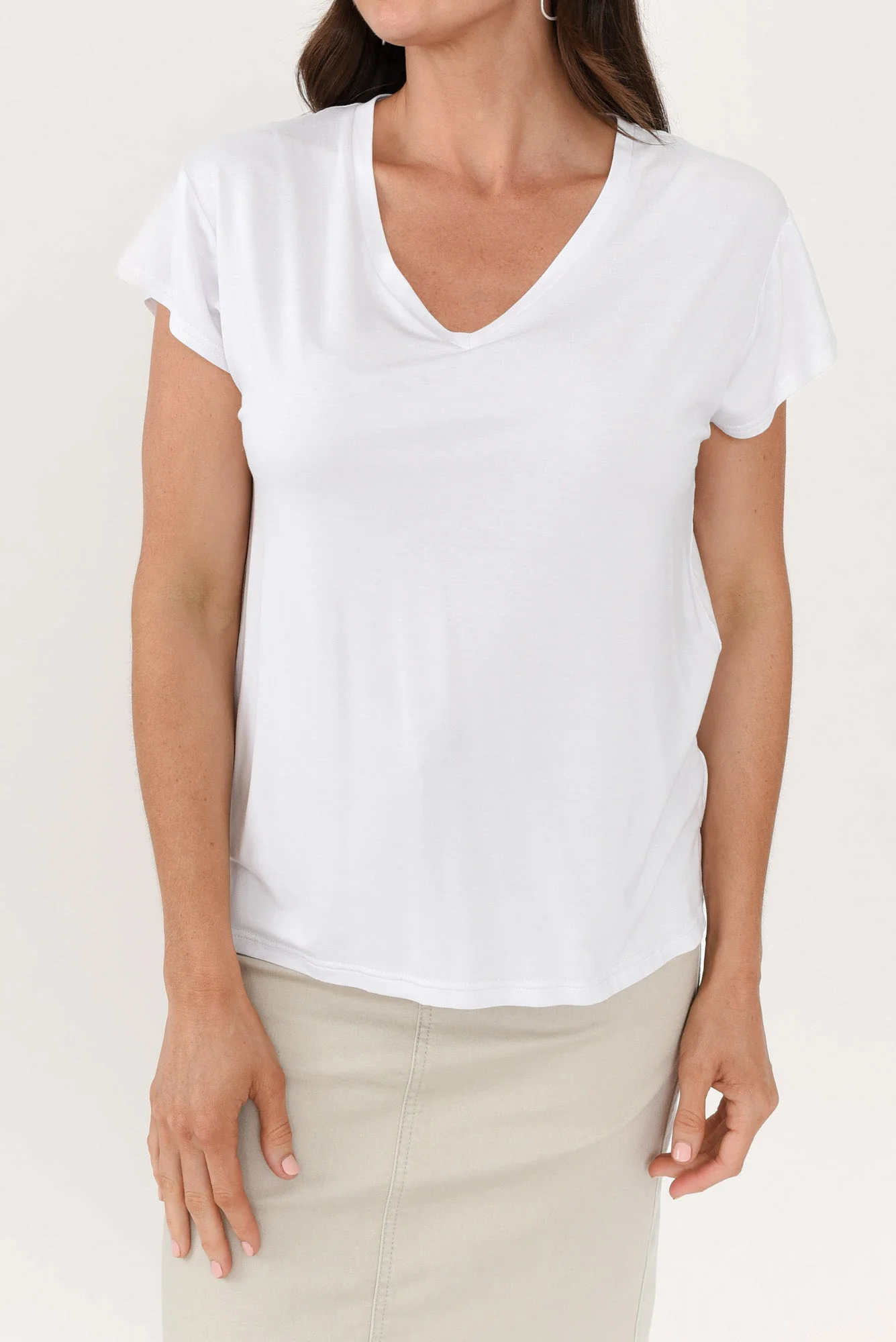 Jenkins White Modal Tee - Image 6