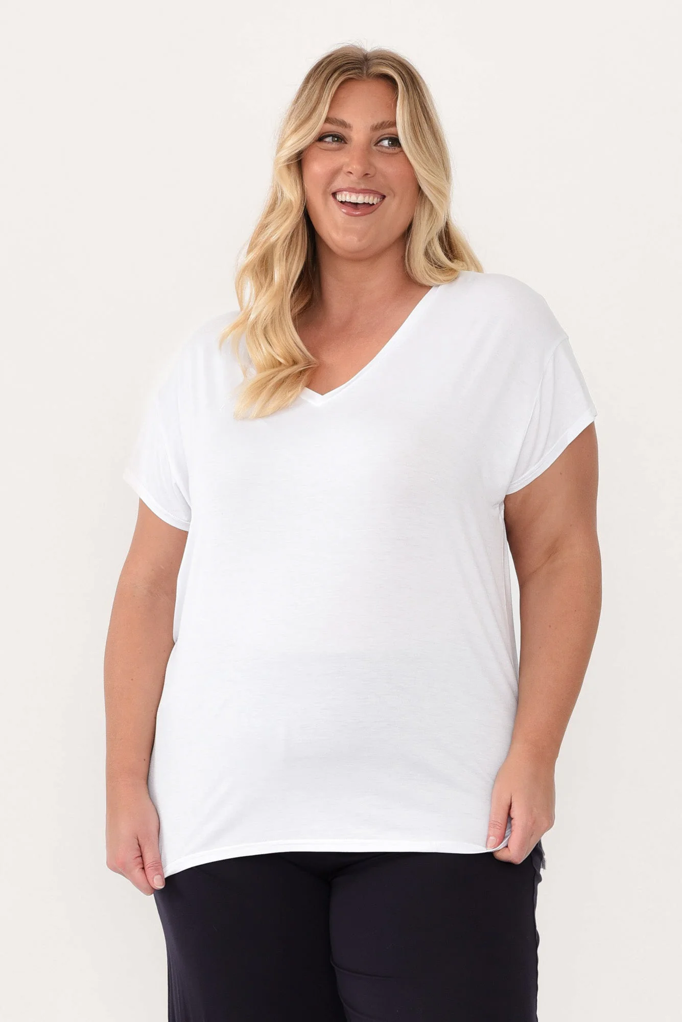Jenkins White Modal Tee - Image 8